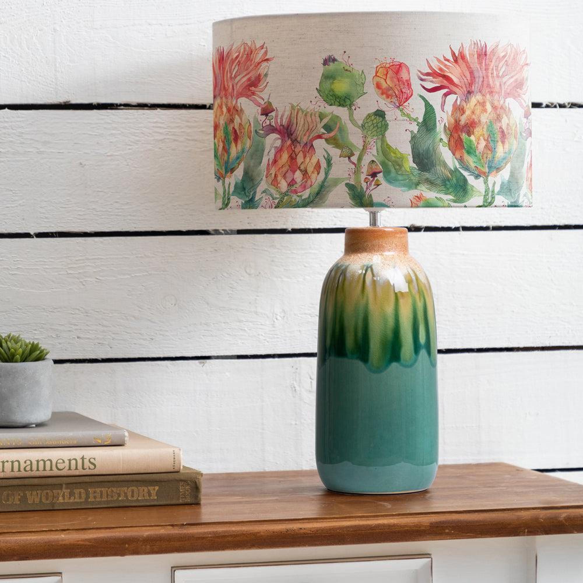 Product photograph of Voyage Maison Enchanting Thistle Eva Arauca Aqua And Marigold Complete Table Lamp from Choice Furniture Superstore.