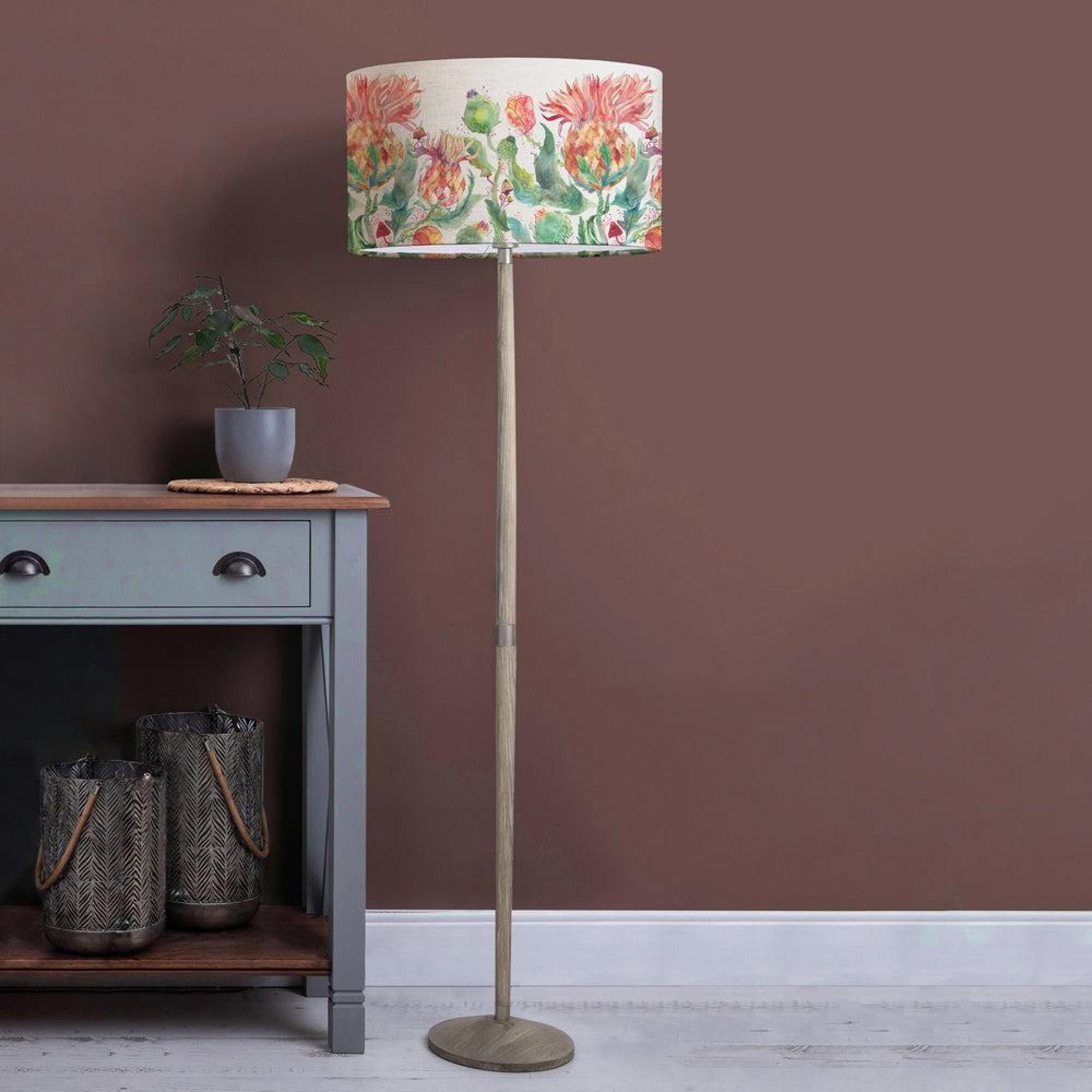 Product photograph of Voyage Maison Enchanting Thistle Eva Solensis Grey And Marigold Complete Floor Lamp from Choice Furniture Superstore.