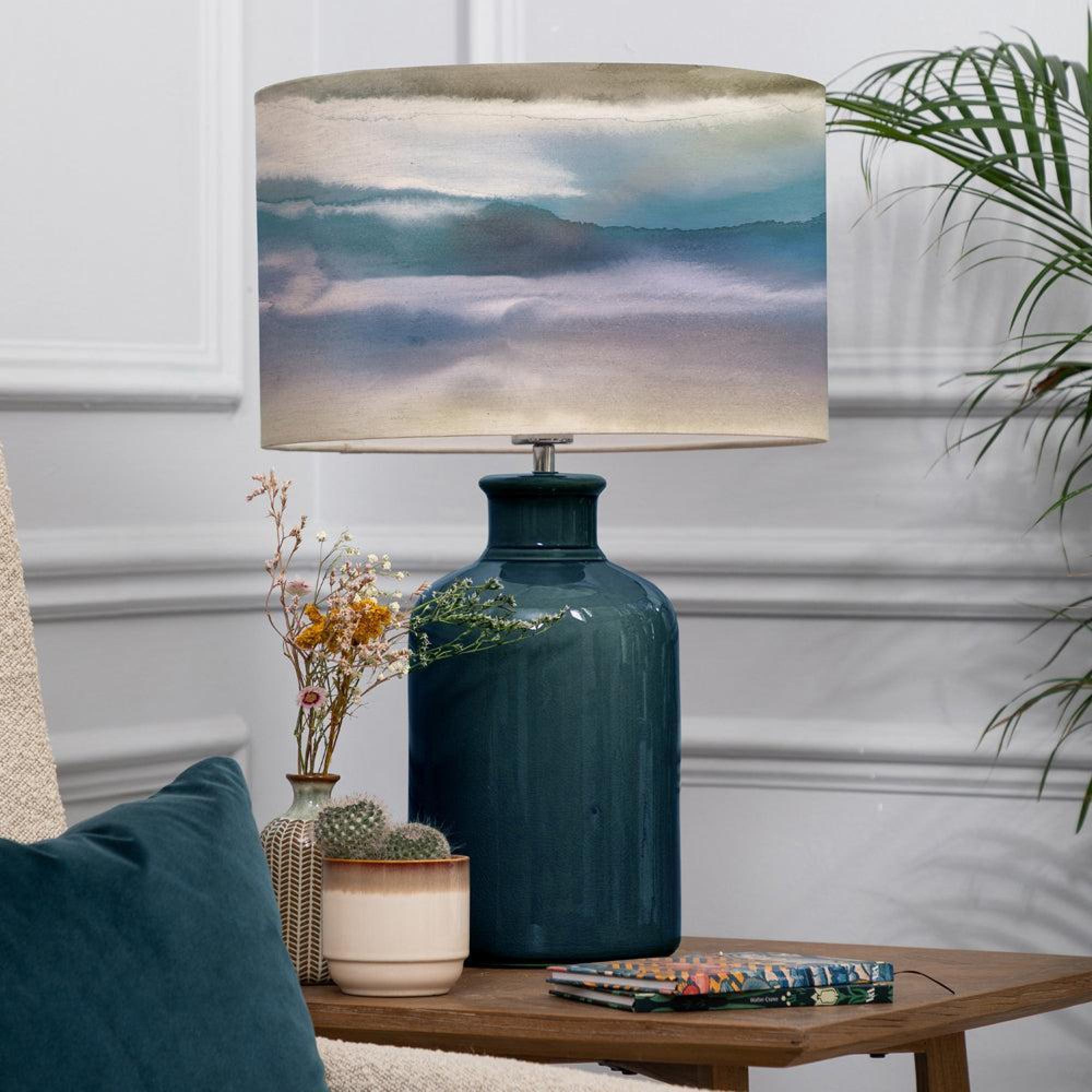 Product photograph of Voyage Maison Fjord Eva Elspeth Aqua And Loch Complete Table Lamp from Choice Furniture Superstore.