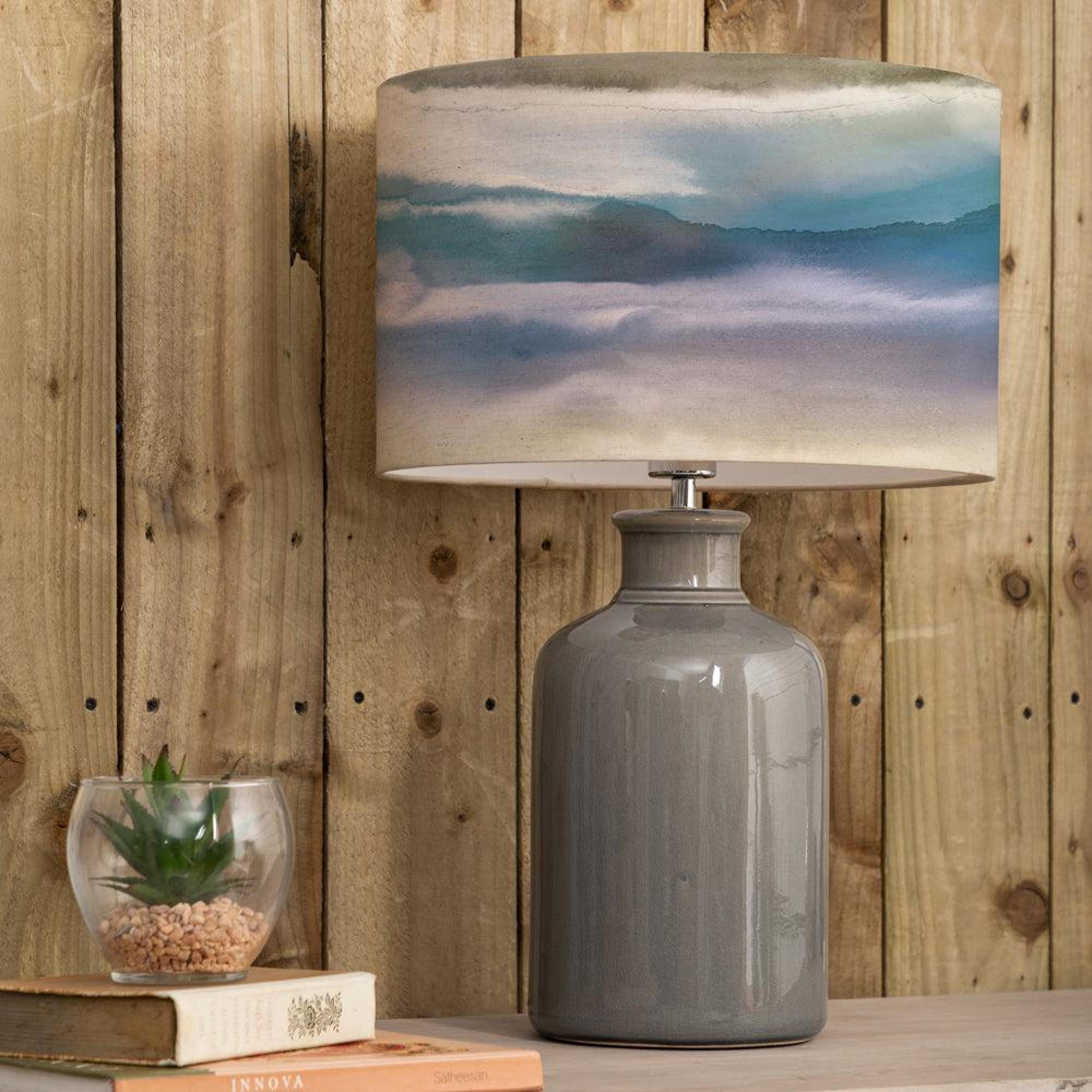 Product photograph of Voyage Maison Fjord Eva Elspeth Grey And Loch Complete Table Lamp from Choice Furniture Superstore.