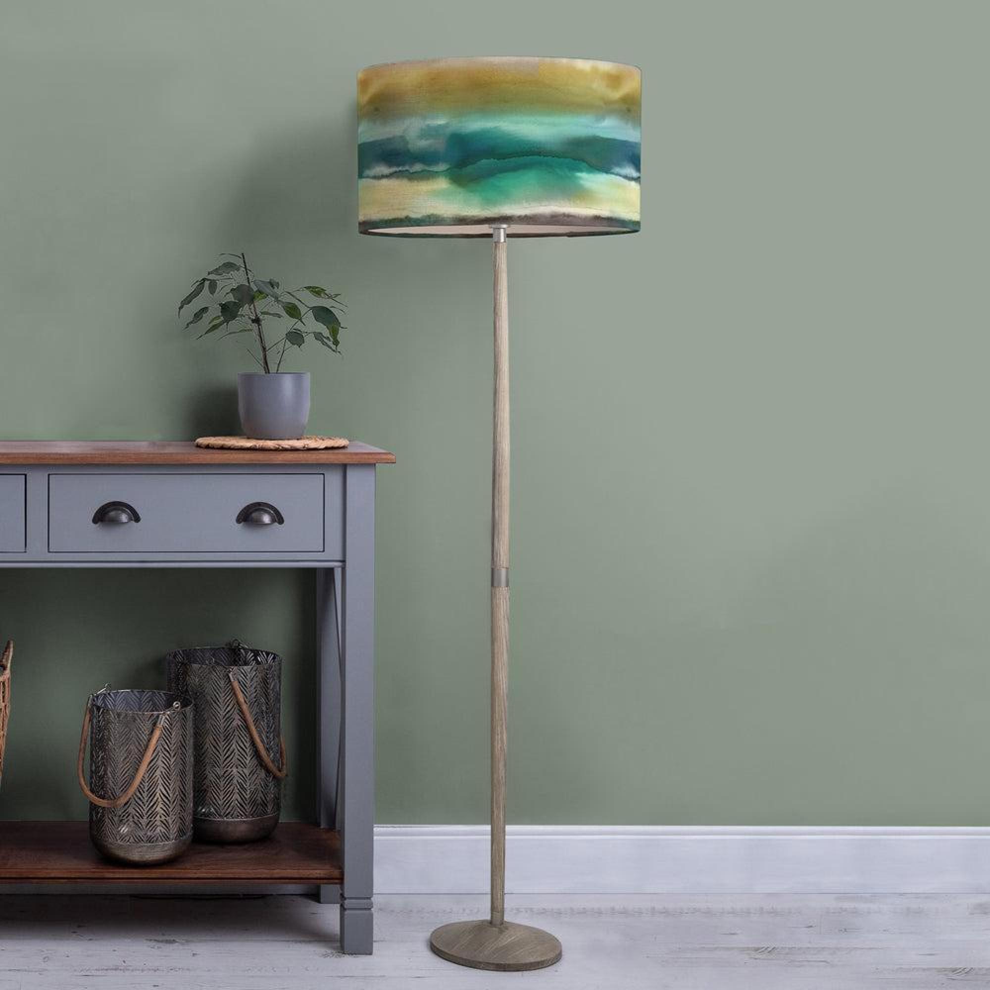 Product photograph of Voyage Maison Fjord Eva Solensis Grey And Jade Complete Floor Lamp from Choice Furniture Superstore.