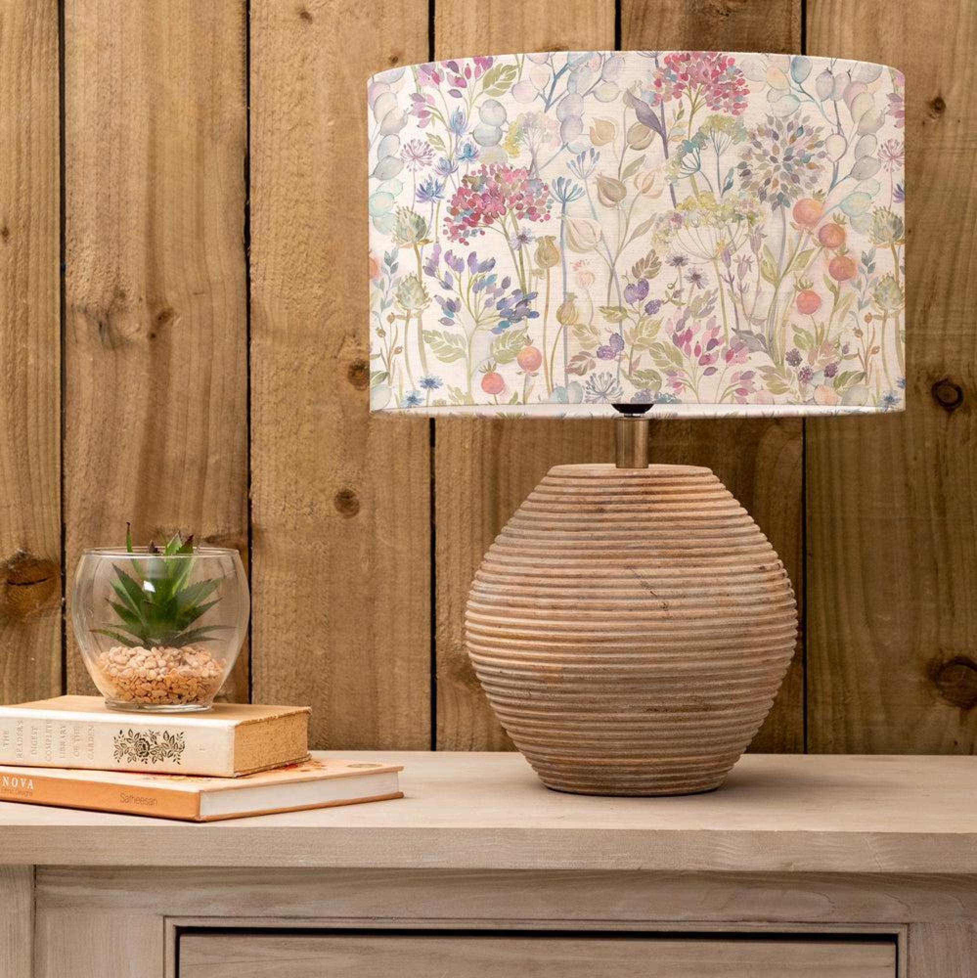 Product photograph of Voyage Maison Hedgerow Eva Cerys White And Linen Complete Table Lamp from Choice Furniture Superstore.