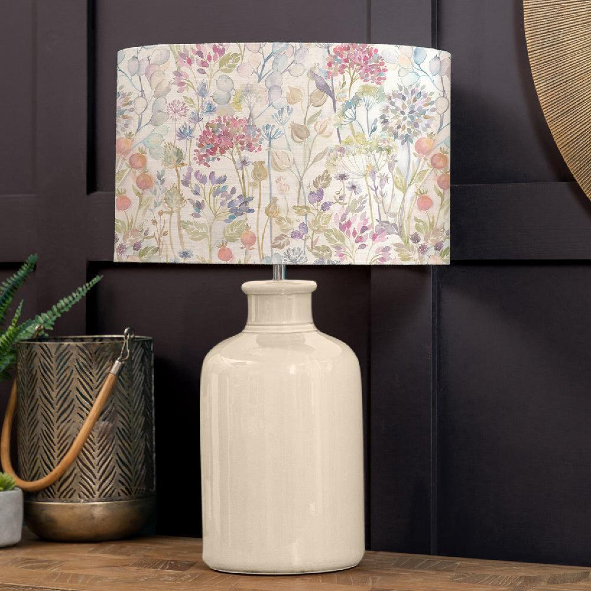 Product photograph of Voyage Maison Hedgerow Eva Elspeth Cream And Linen Complete Table Lamp from Choice Furniture Superstore.