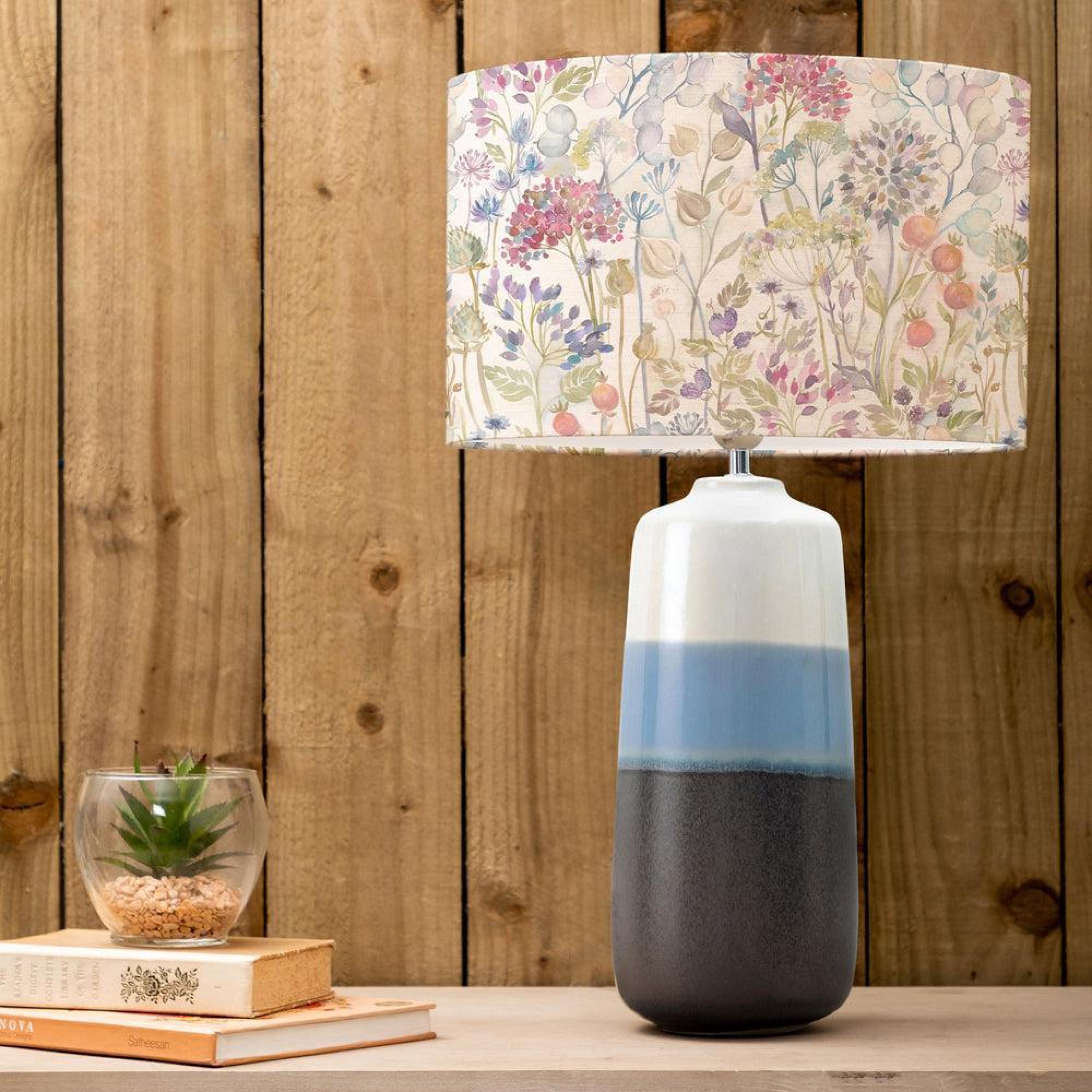 Product photograph of Voyage Maison Hedgerow Eva Nama Sky And Linen Complete Table Lamp from Choice Furniture Superstore.