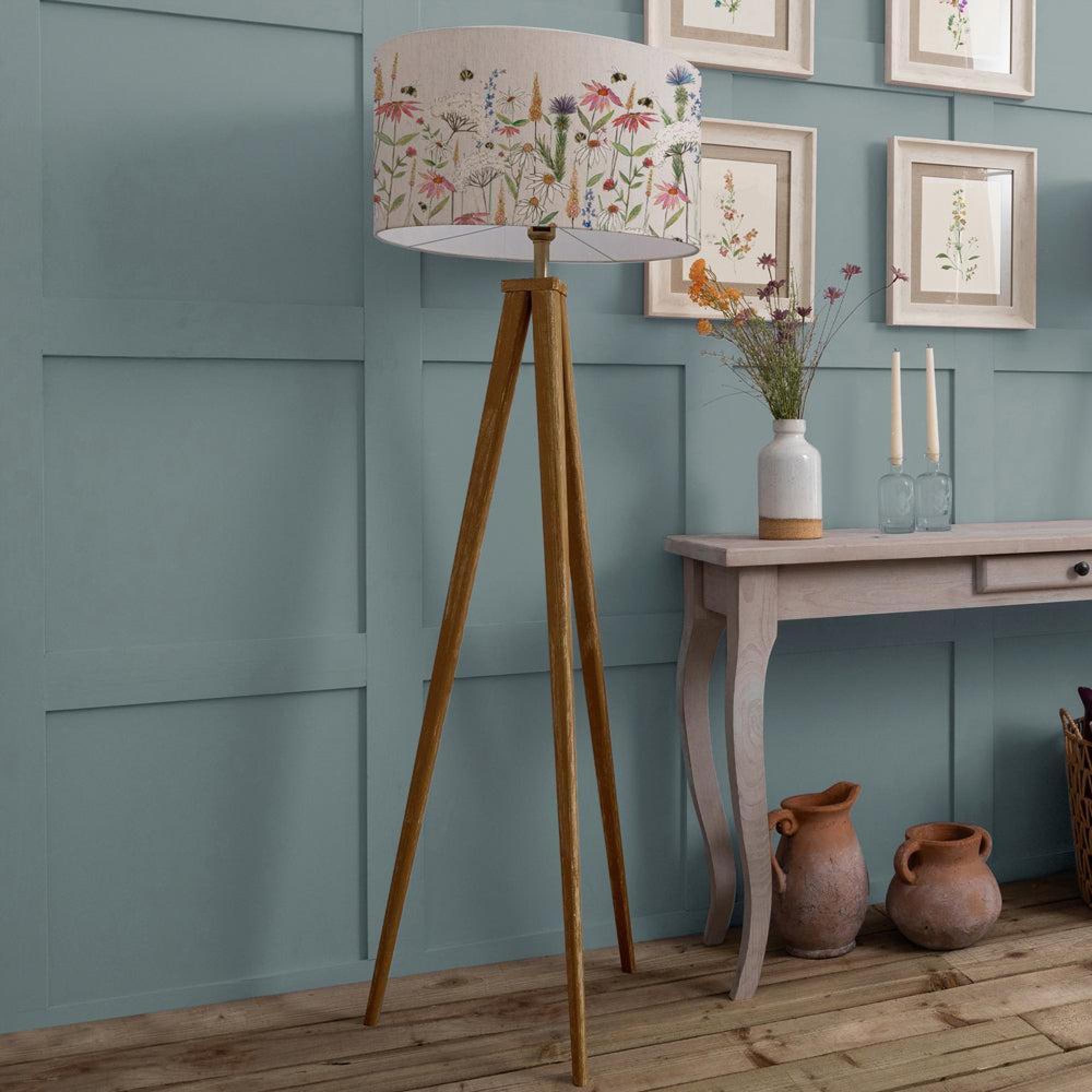 Product photograph of Voyage Maison Hermione Eva Aratus Nut And Linen Complete Floor Lamp from Choice Furniture Superstore.