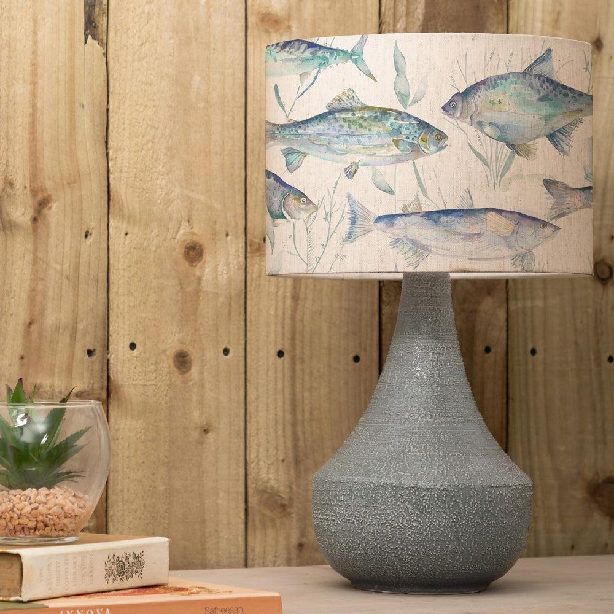 Product photograph of Voyage Maison Ives Waters Eva Agri Grey And Marine Complete Table Lamp from Choice Furniture Superstore.