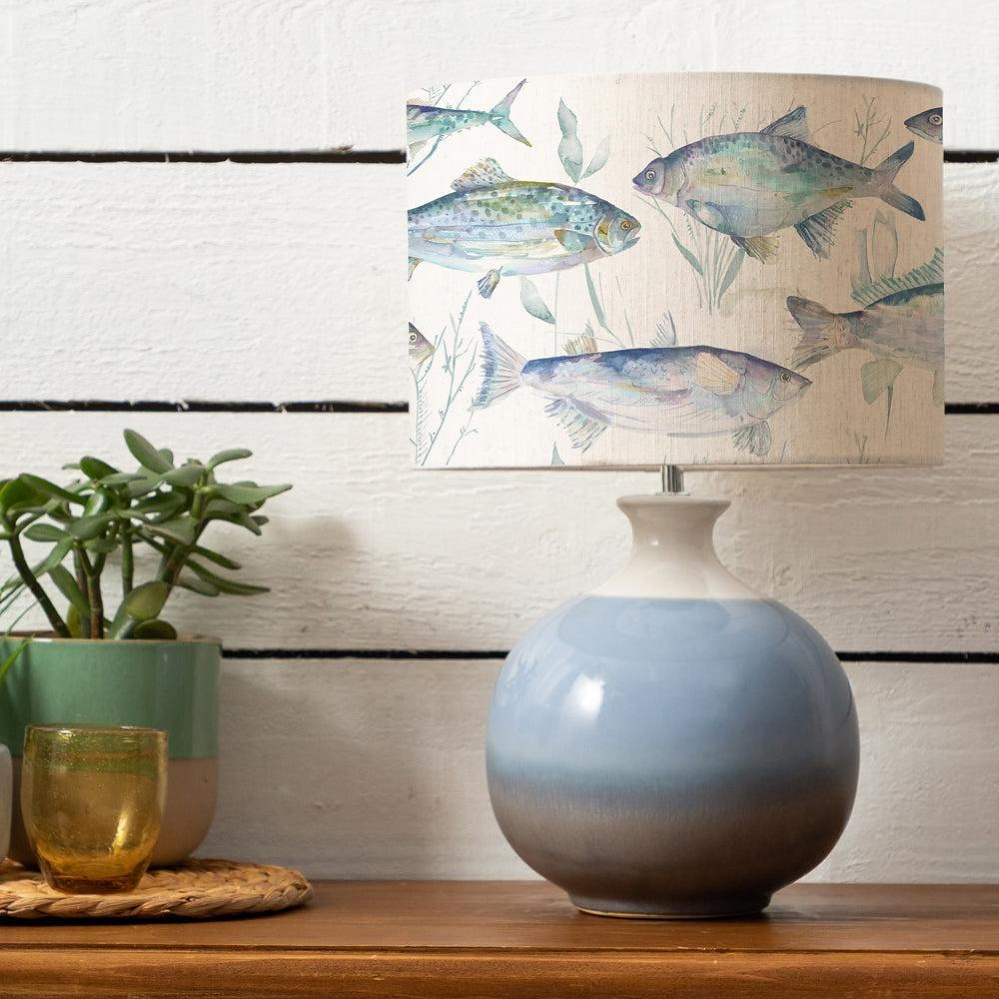 Product photograph of Voyage Maison Ives Waters Eva Neso Sky And Marine Complete Table Lamp from Choice Furniture Superstore.