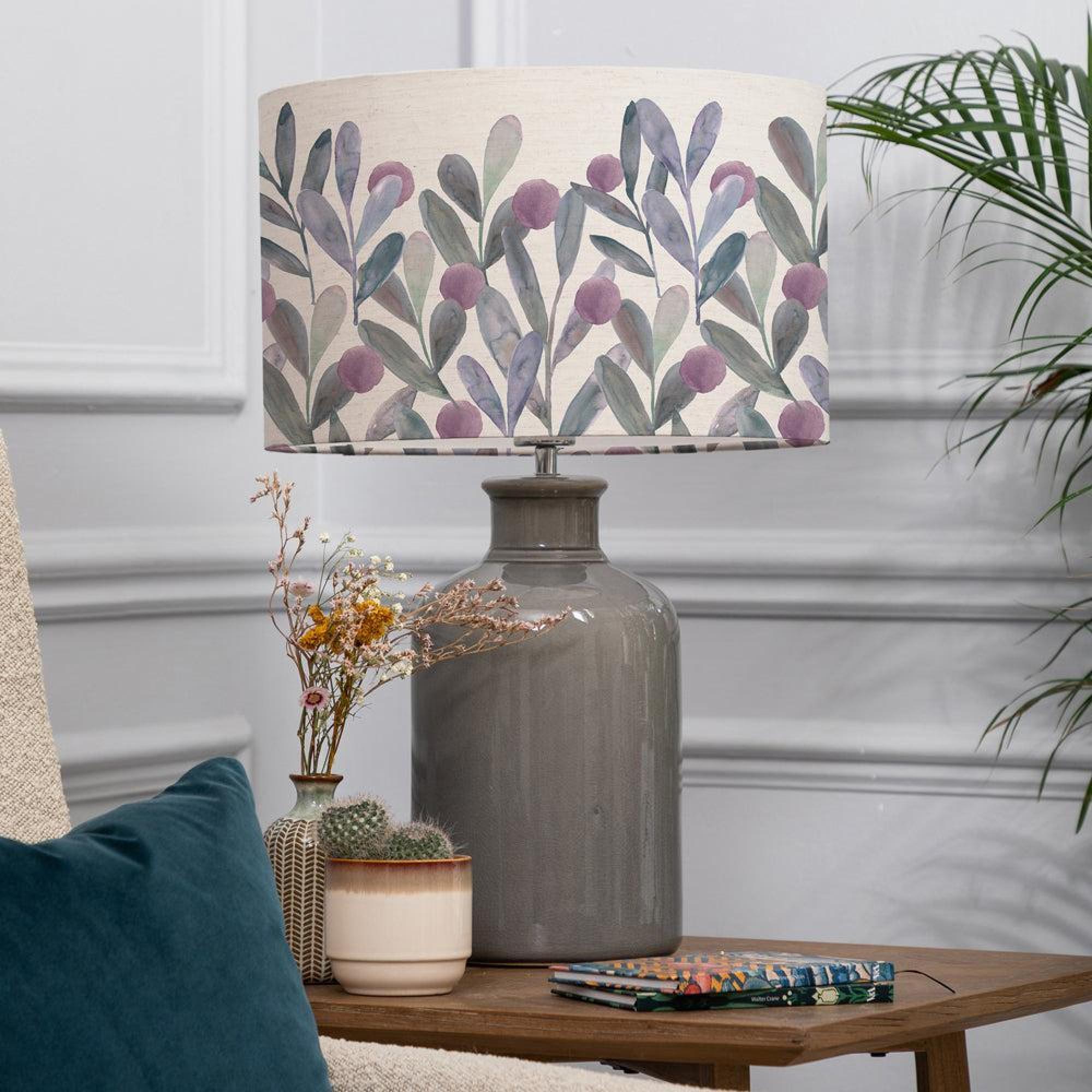 Product photograph of Voyage Maison Katsura Eva Elspeth Grey And Violet Complete Table Lamp from Choice Furniture Superstore.