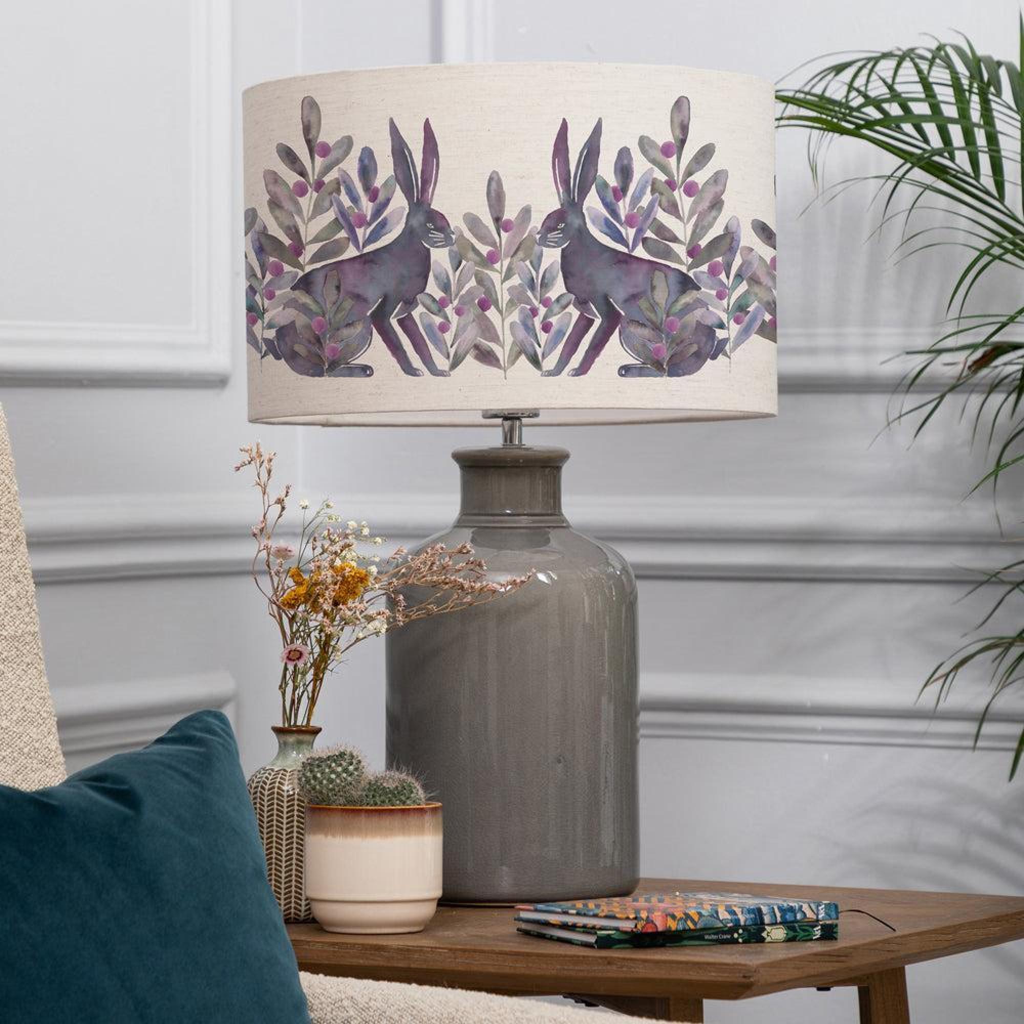 Product photograph of Voyage Maison Kensuri Eva Elspeth Grey And Violet Complete Table Lamp from Choice Furniture Superstore.