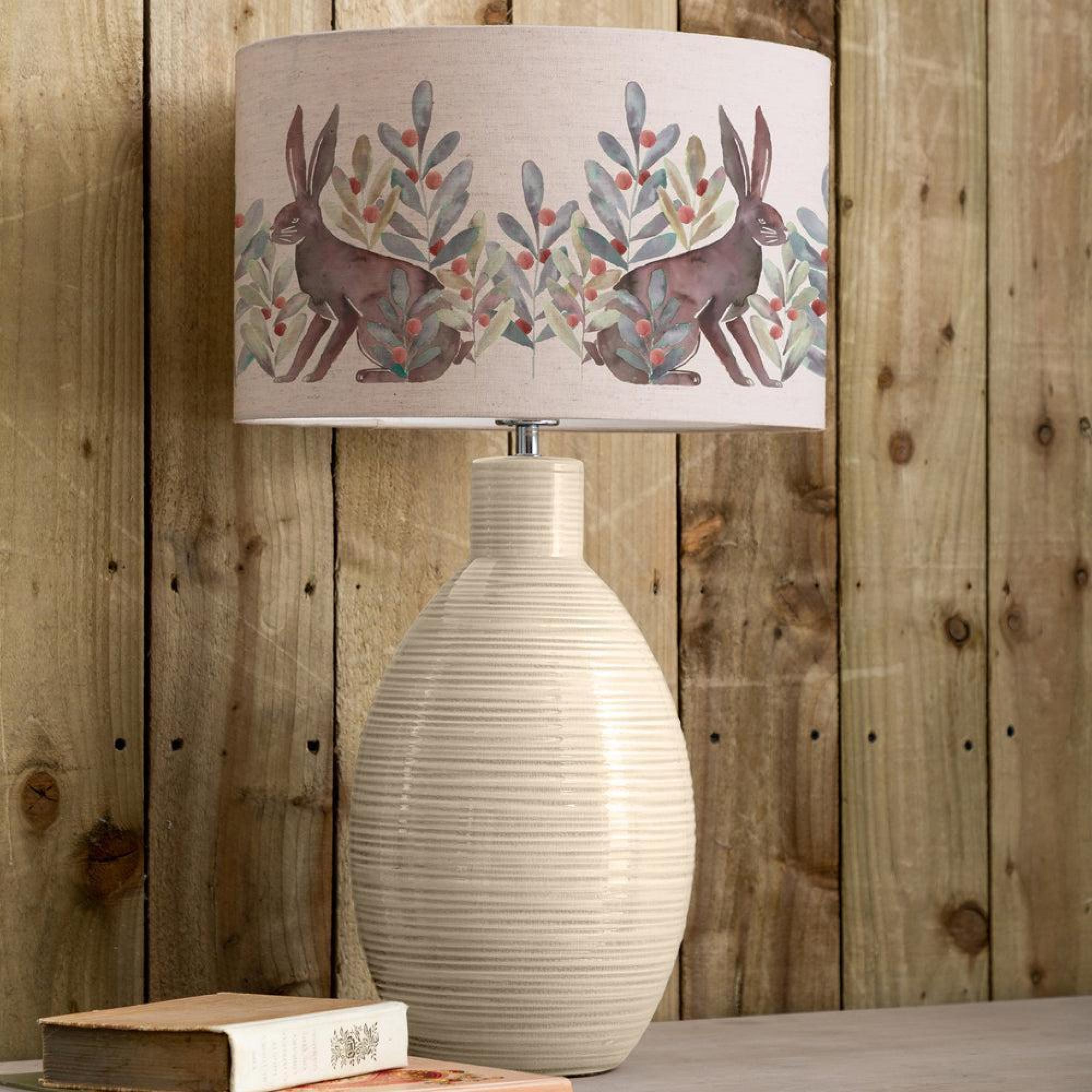 Product photograph of Voyage Maison Kensuri Eva Epona Cream And Mulberry Complete Table Lamp from Choice Furniture Superstore.