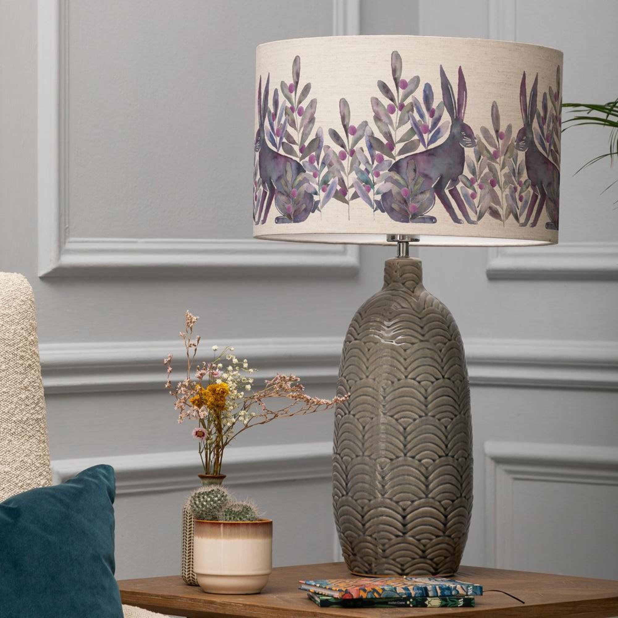 Product photograph of Voyage Maison Kensuri Eva Jadis Grey And Violet Complete Table Lamp from Choice Furniture Superstore.