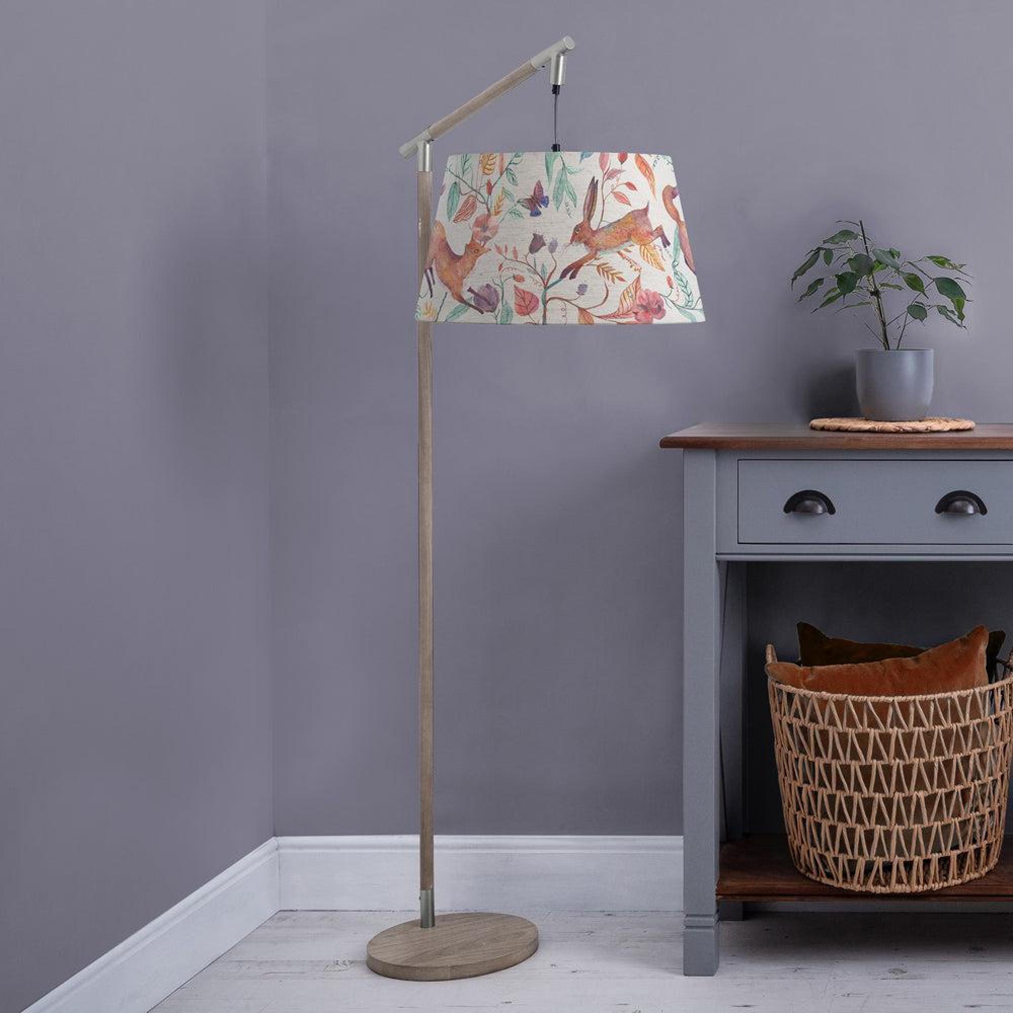 Product photograph of Voyage Maison Leaping Into The Fauna Quintus Taper And Quintus Grey And Linen Complete Floor Lamp from Choice Furniture Superstore.