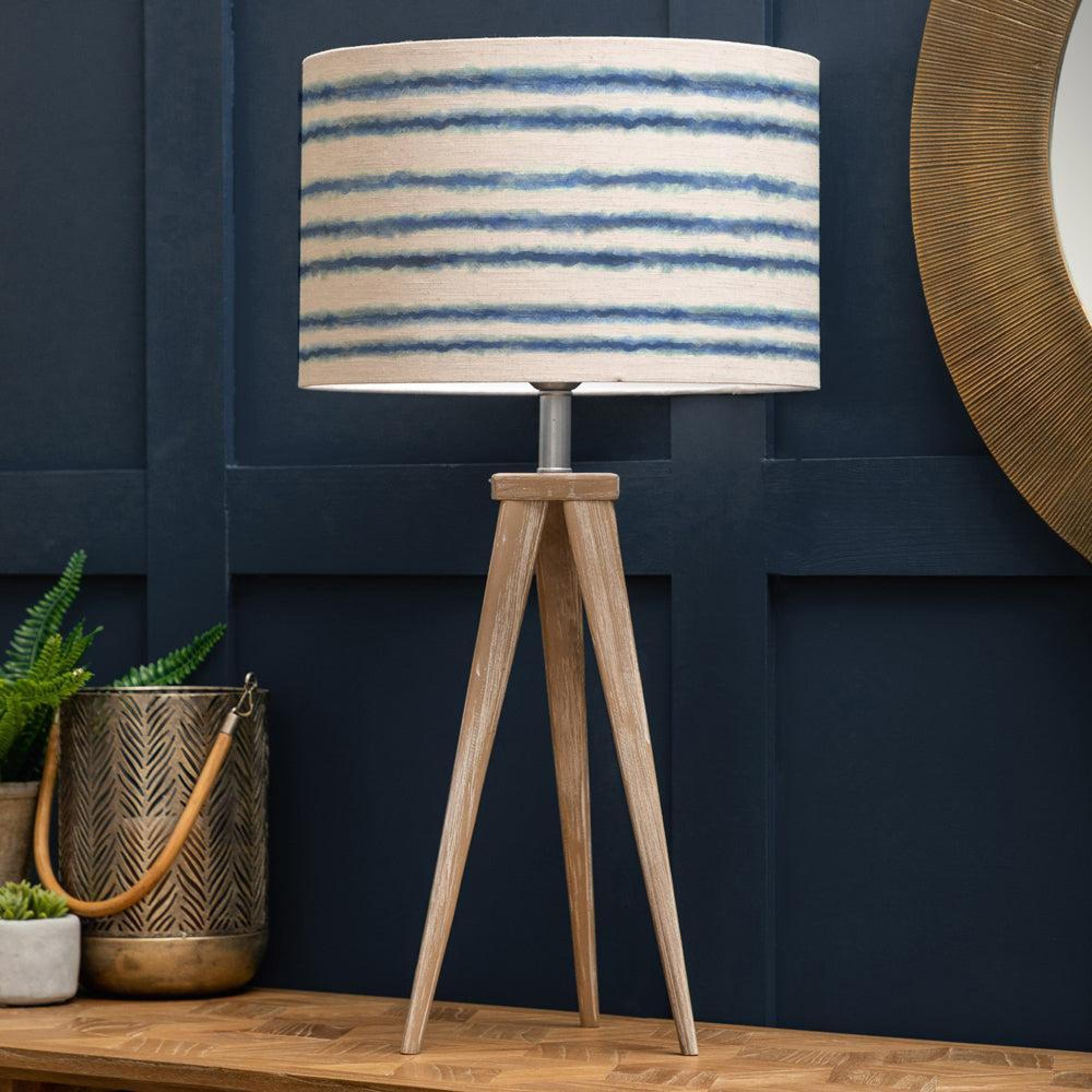 Product photograph of Voyage Maison Merella Eva Aratus Grey And Cobalt Complete Table Lamp from Choice Furniture Superstore.