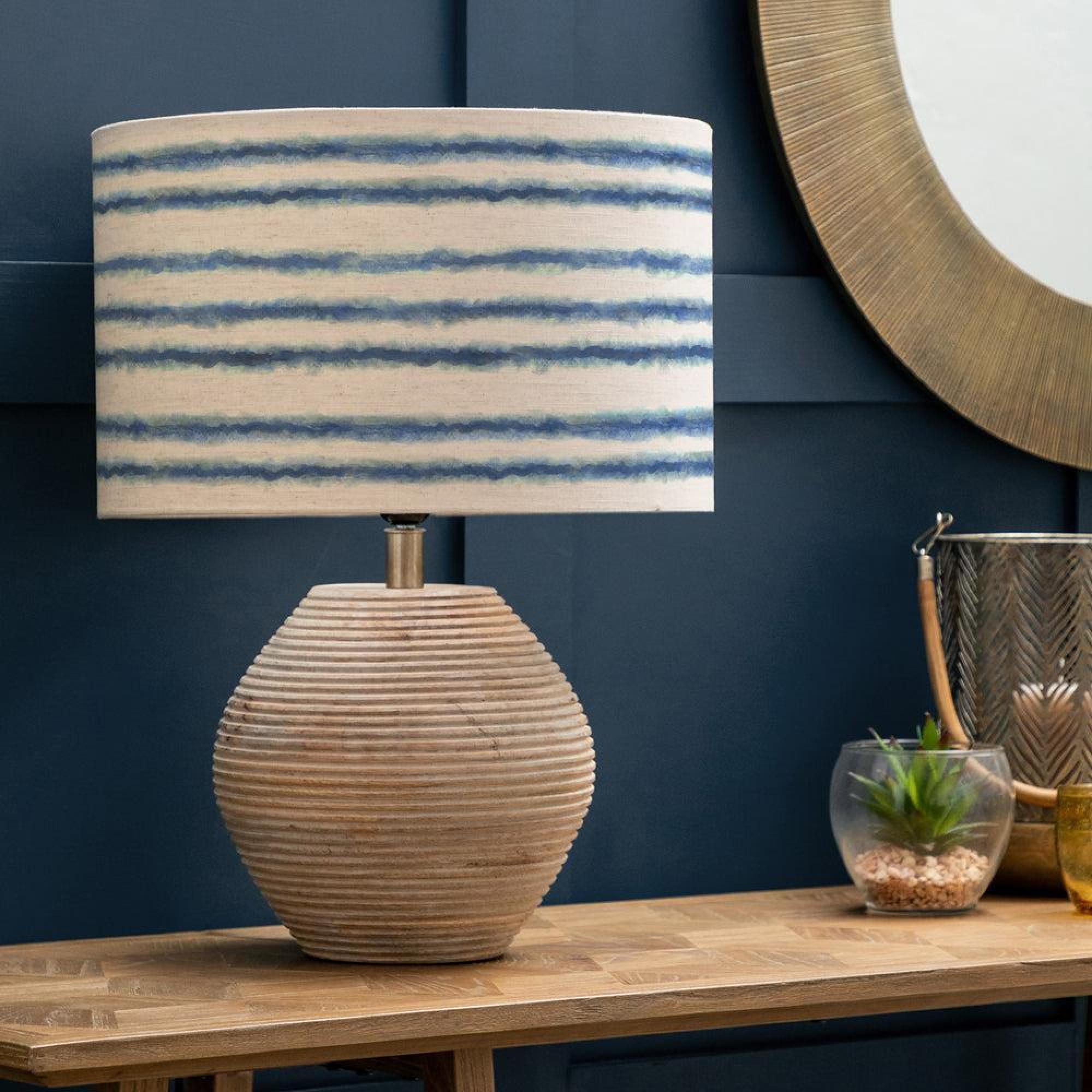 Product photograph of Voyage Maison Merella Eva Cerys White And Cobalt Complete Table Lamp from Choice Furniture Superstore.