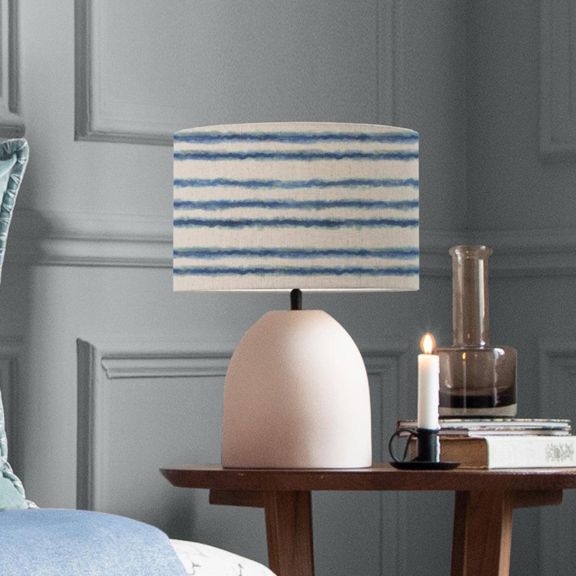 Product photograph of Voyage Maison Merella Eva Larissa Ecru And Cobalt Complete Table Lamp from Choice Furniture Superstore.