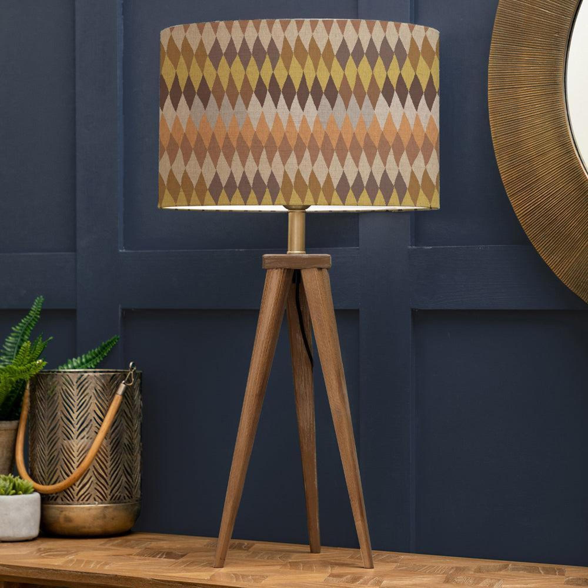 Product photograph of Voyage Maison Mesa Eva Aratus Nut And Sepia Complete Table Lamp from Choice Furniture Superstore.