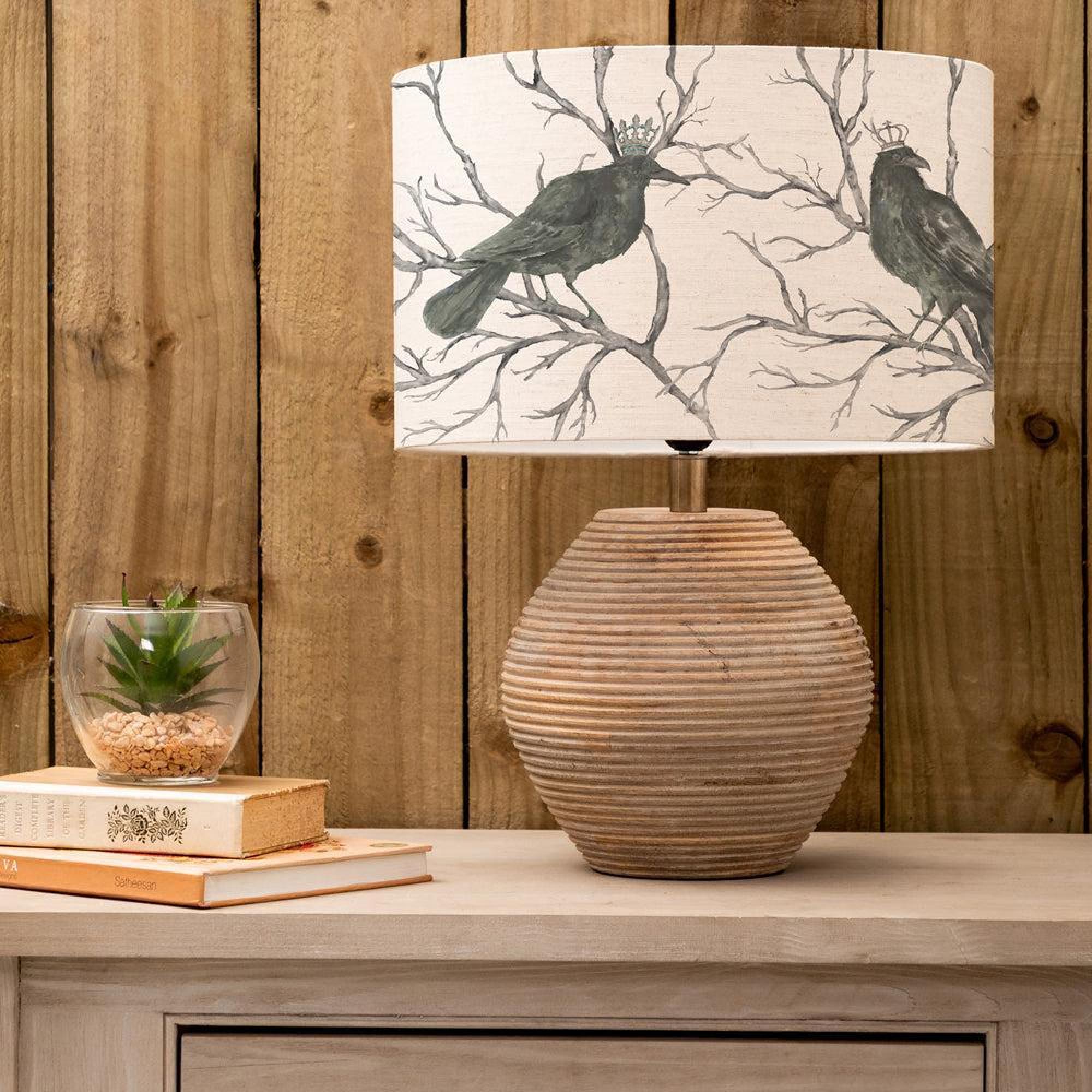 Product photograph of Voyage Maison Monarch Eva Cerys White And Linen Complete Table Lamp from Choice Furniture Superstore.