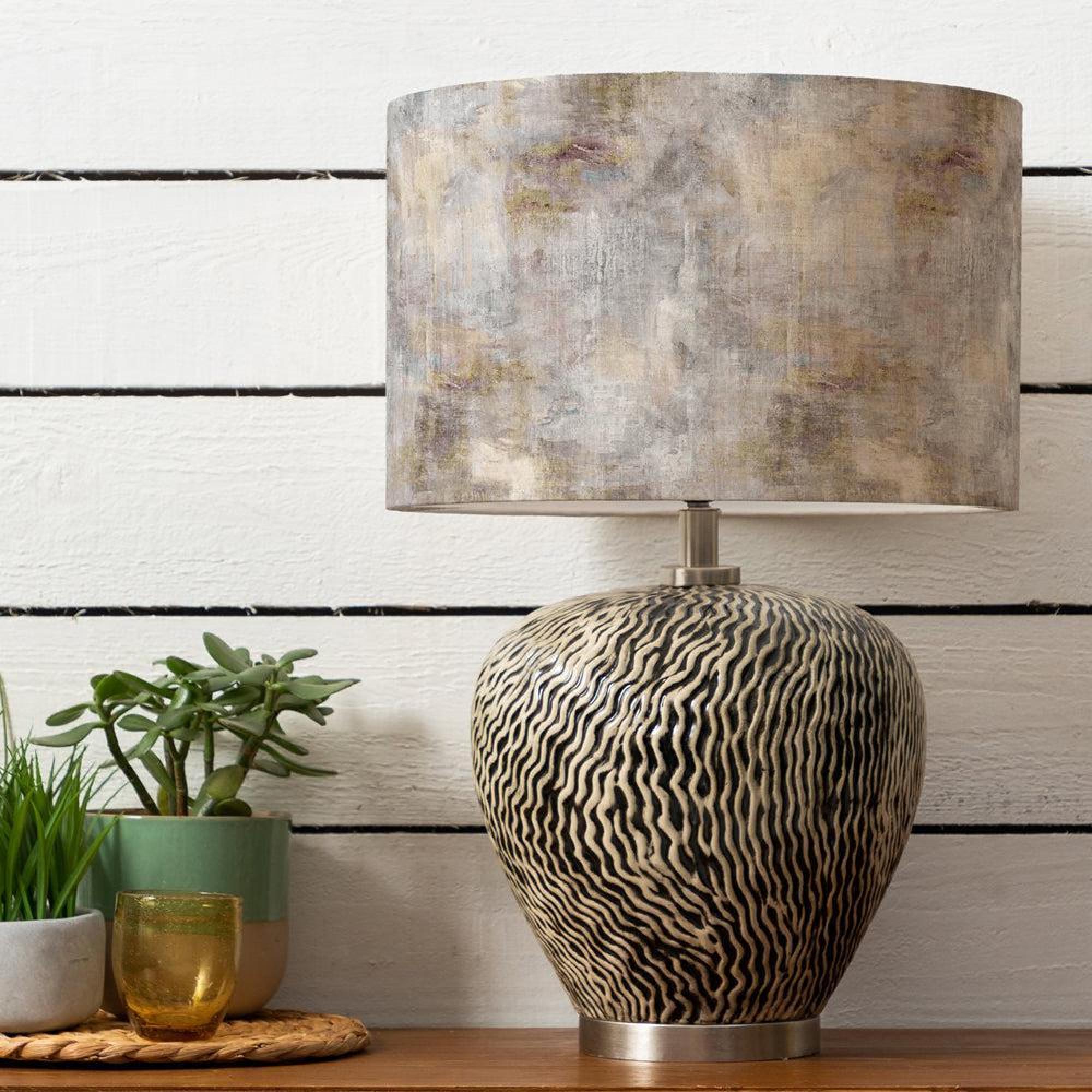 Product photograph of Voyage Maison Monet Eva Alcina Grey And Ironstone Complete Table Lamp from Choice Furniture Superstore.