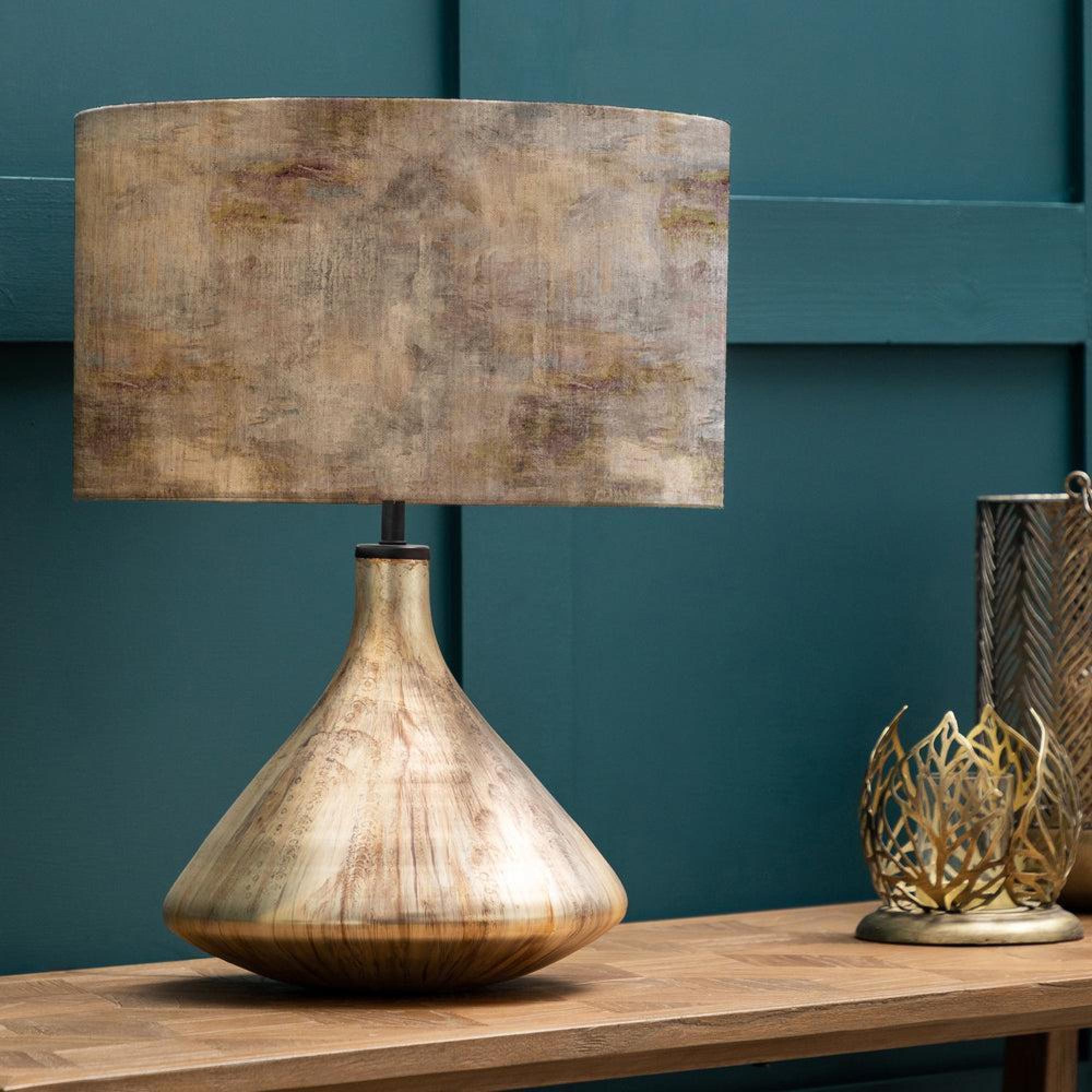 Product photograph of Voyage Maison Monet Eva Luna Glass And Ironstone Complete Table Lamp from Choice Furniture Superstore.