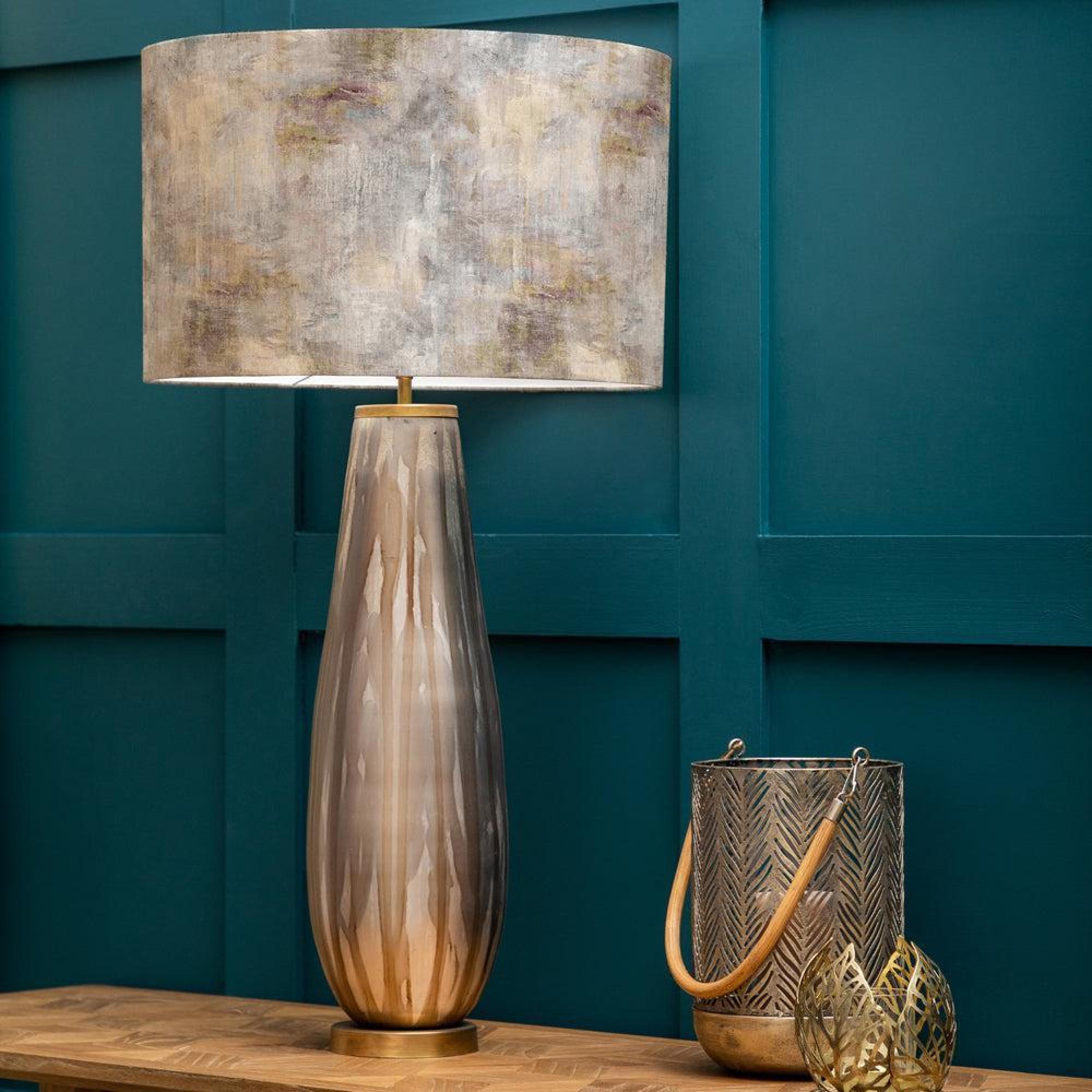 Product photograph of Voyage Maison Monet Eva Minerva Glass And Ironstone Complete Table Lamp from Choice Furniture Superstore.