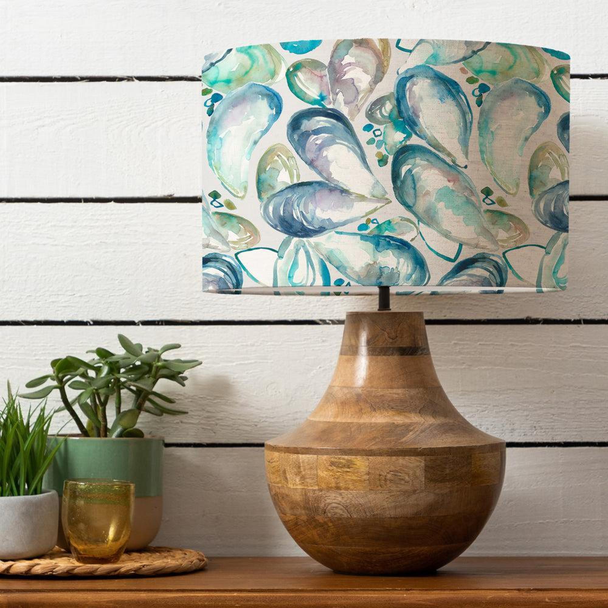 Product photograph of Voyage Maison Mussel Shells Eva Leven Mango And Marine Complete Table Lamp from Choice Furniture Superstore.