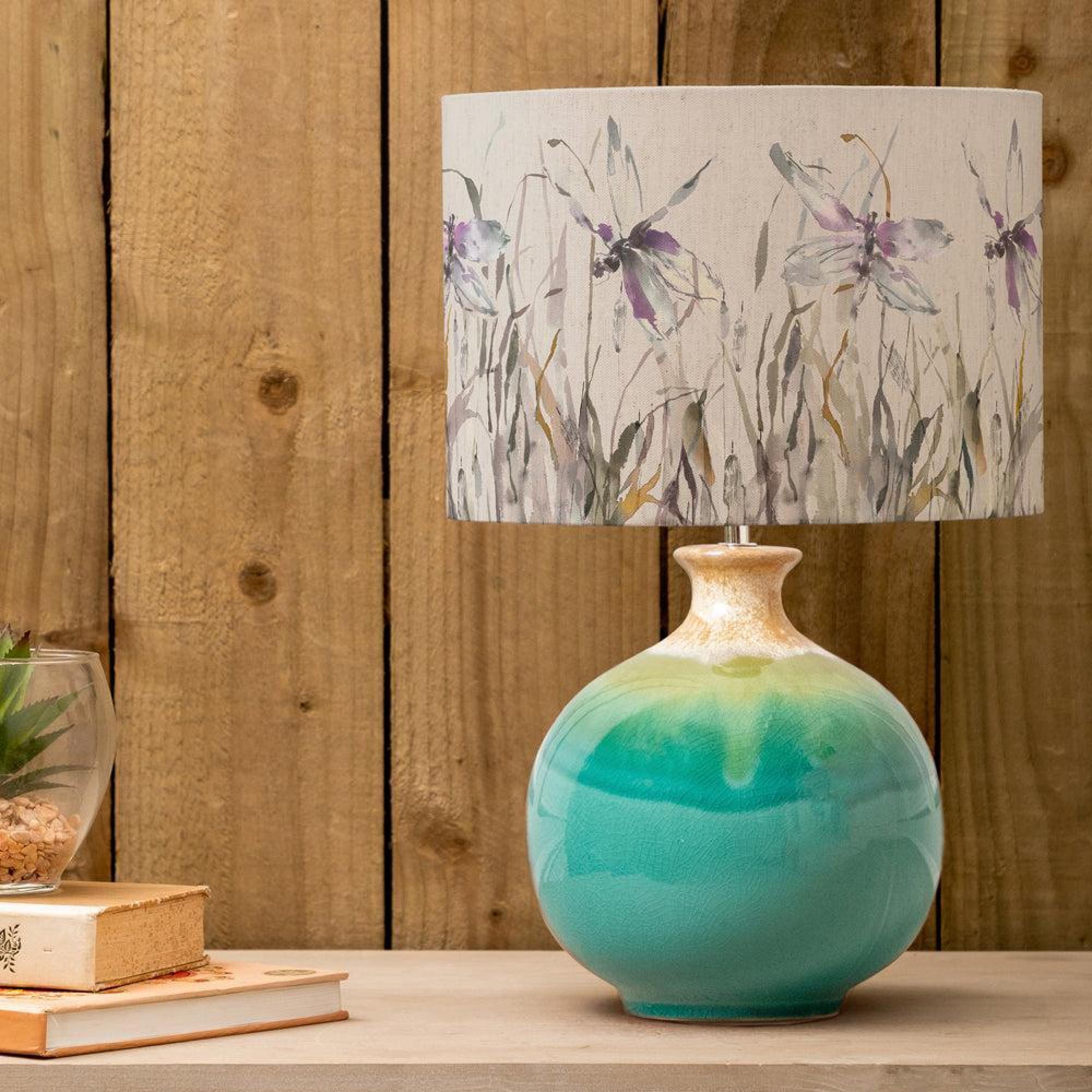 Product photograph of Voyage Maison Nightingale Eva Neso Aqua And Ironstone Complete Table Lamp from Choice Furniture Superstore.