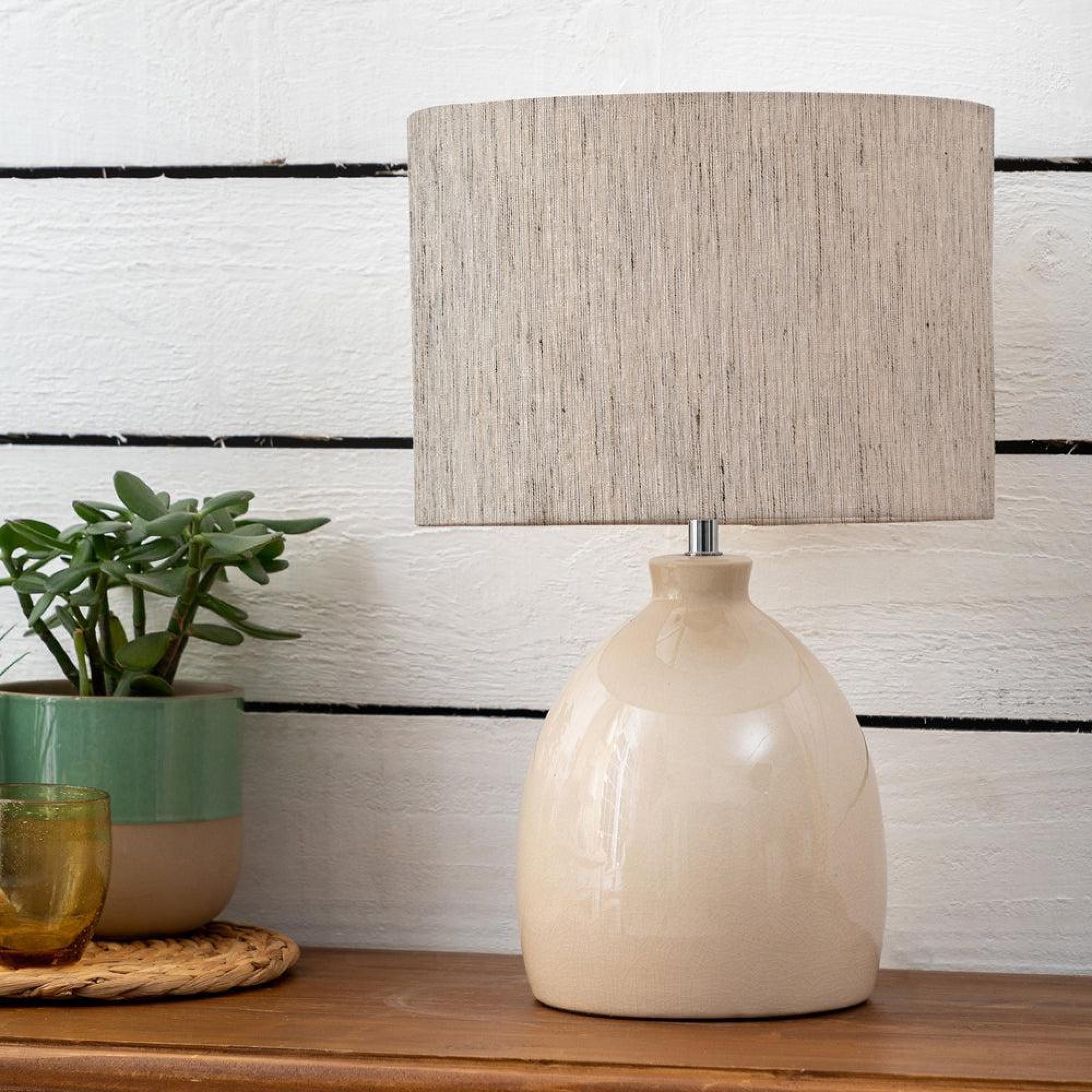 Product photograph of Voyage Maison Otaru Eva Leura Cream And Bamboo Complete Table Lamp from Choice Furniture Superstore.