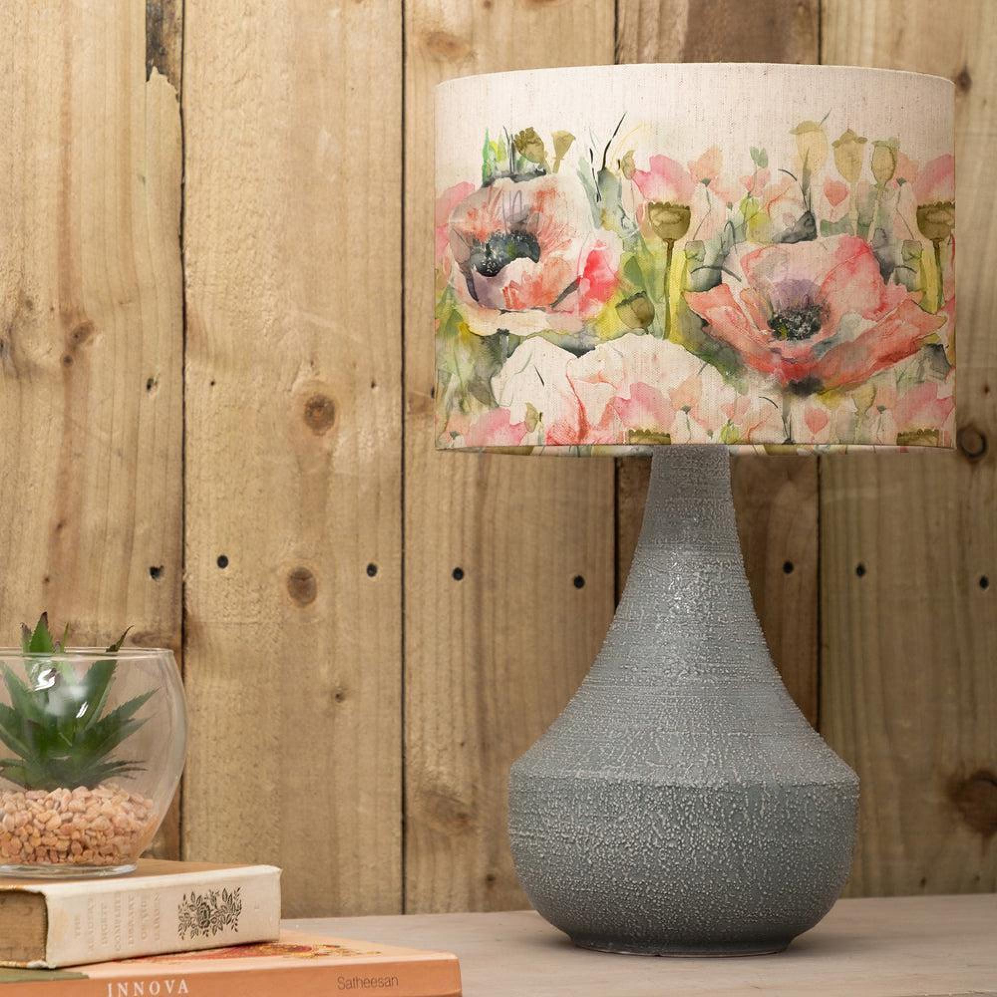 Product photograph of Voyage Maison Papavera Eva Agri Grey And Sweetpea Complete Table Lamp from Choice Furniture Superstore.