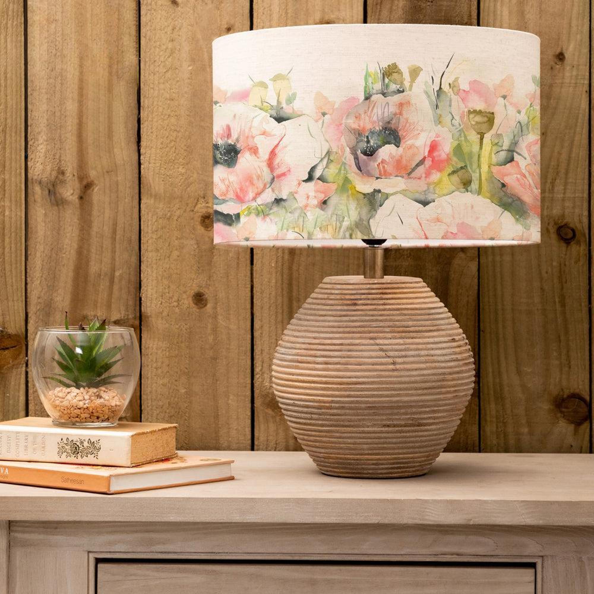 Product photograph of Voyage Maison Papavera Eva Cerys White And Sweetpea Complete Table Lamp from Choice Furniture Superstore.