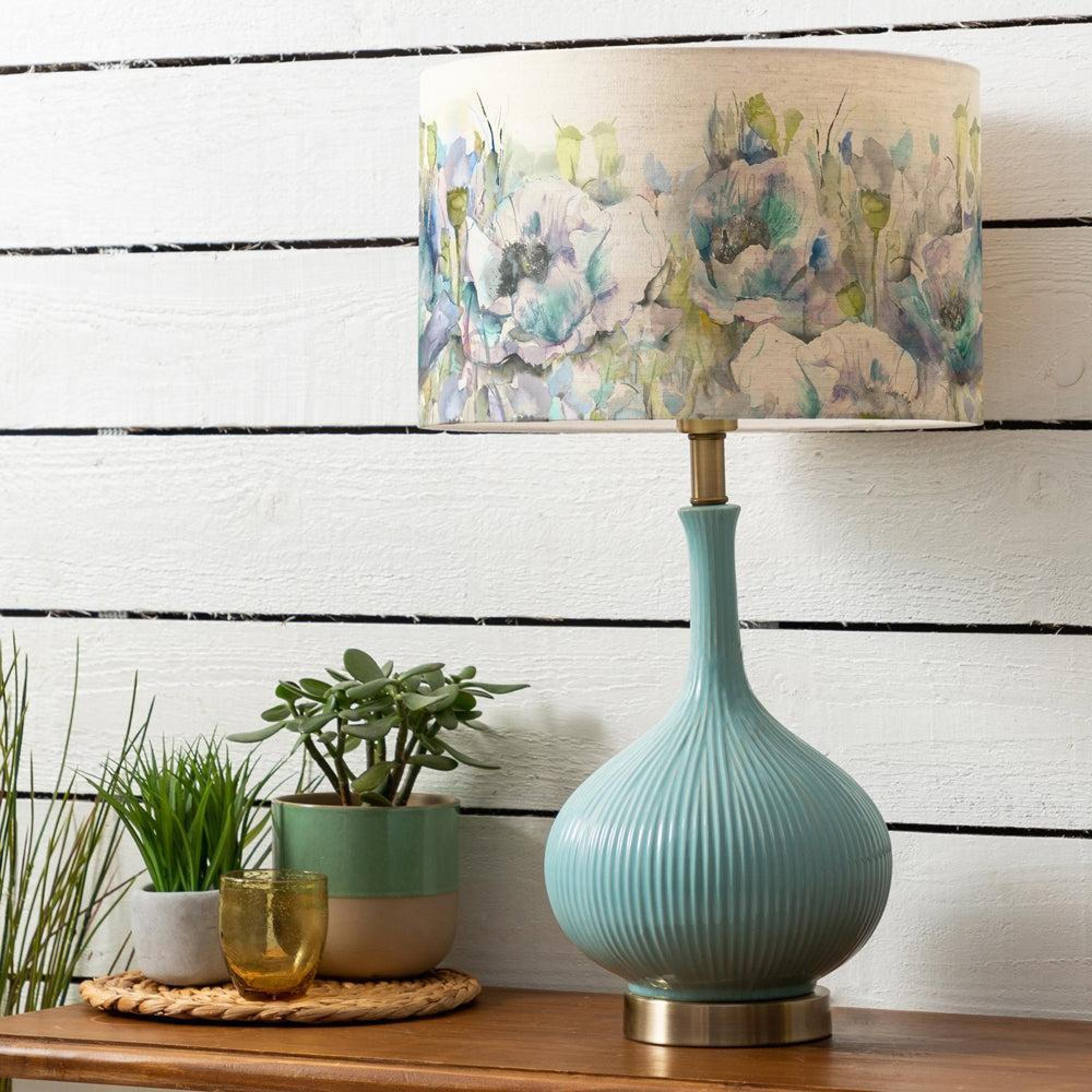 Product photograph of Voyage Maison Papavera Eva Ursula Aqua And Veronica Complete Table Lamp from Choice Furniture Superstore.