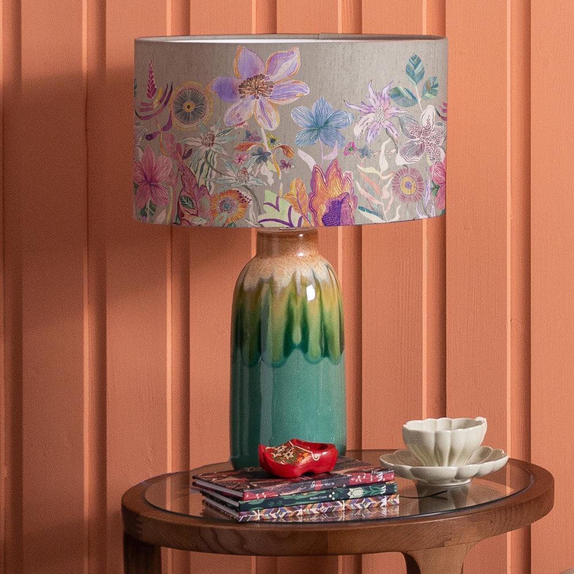 Product photograph of Voyage Maison Primrose Eva Aqua Complete Table Lamp from Choice Furniture Superstore.