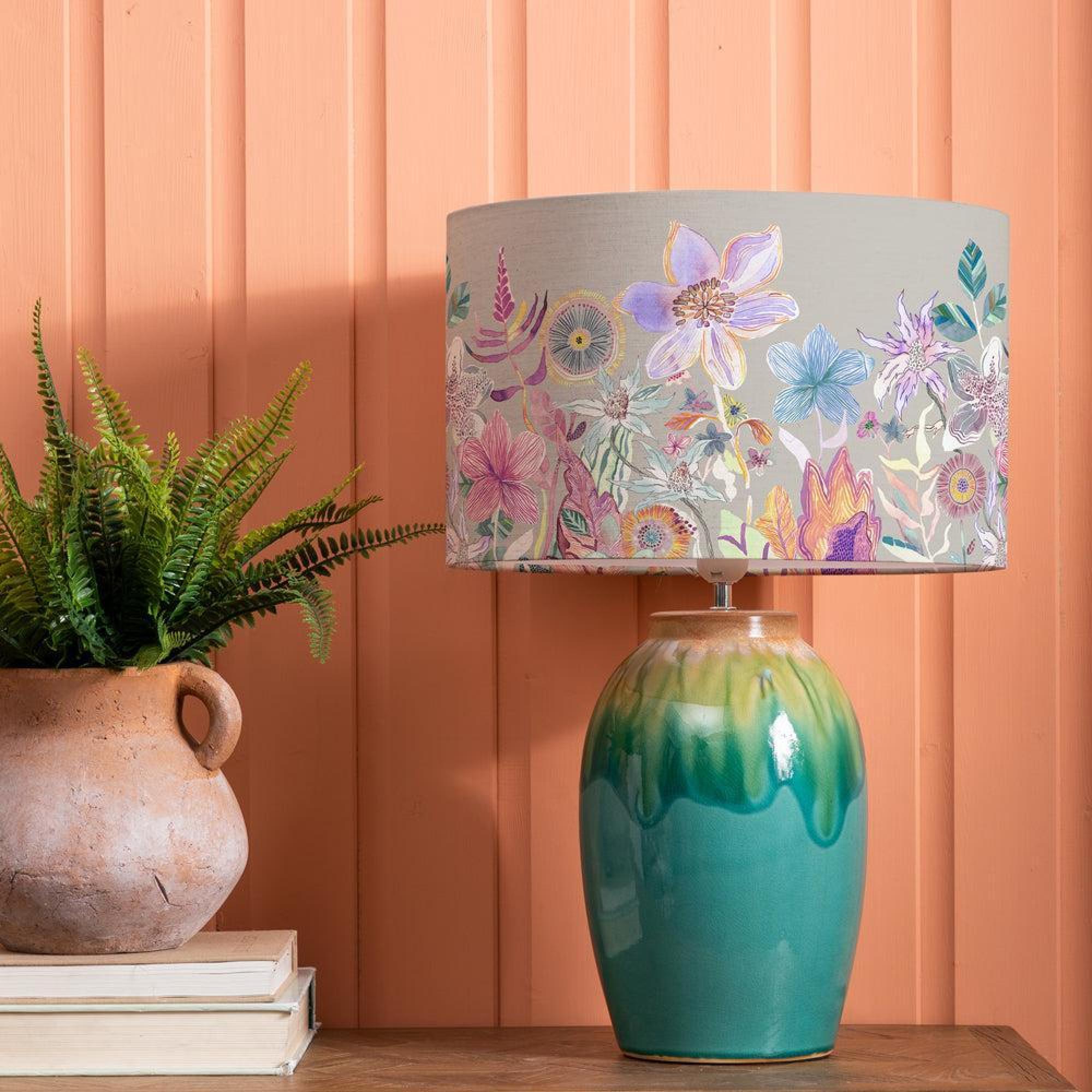 Product photograph of Voyage Maison Primrose Eva Aqua And Haze Complete Table Lamp from Choice Furniture Superstore.