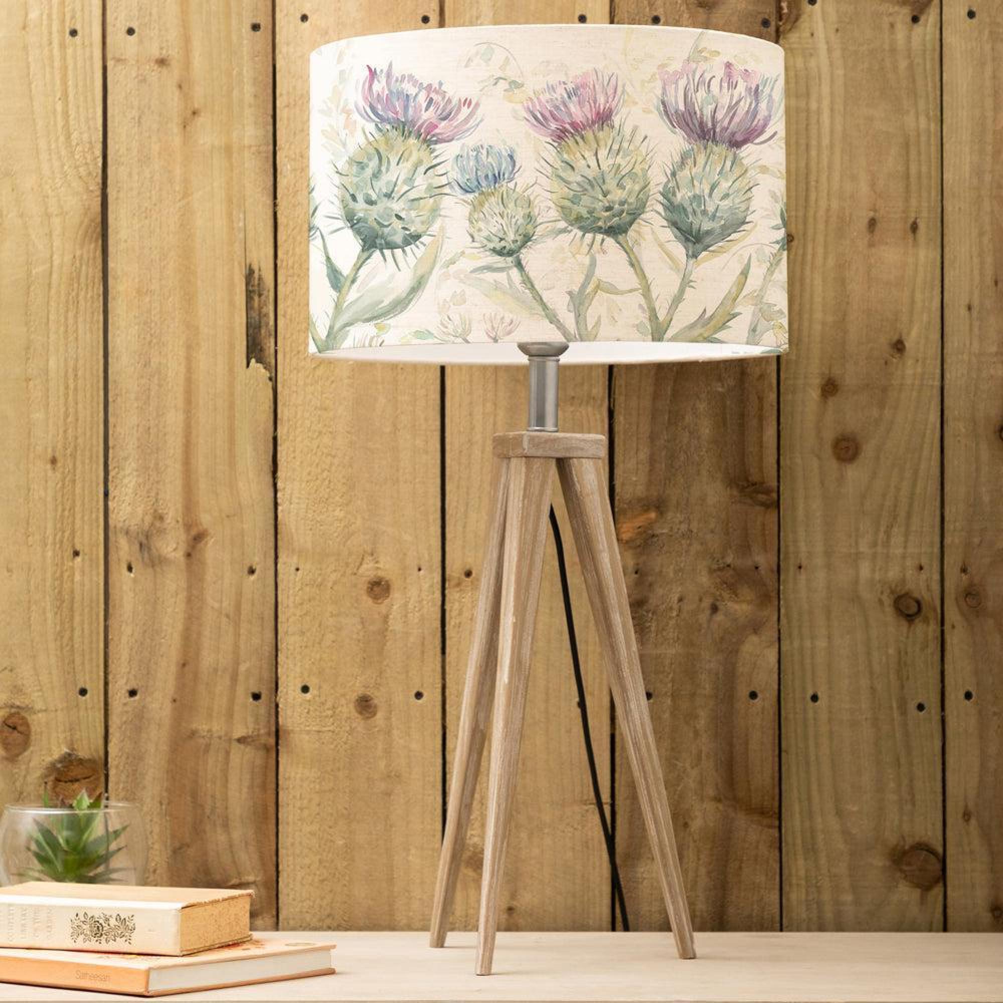 Product photograph of Voyage Maison Thistle Glen Eva Aratus Grey And Linen Complete Table Lamp from Choice Furniture Superstore.