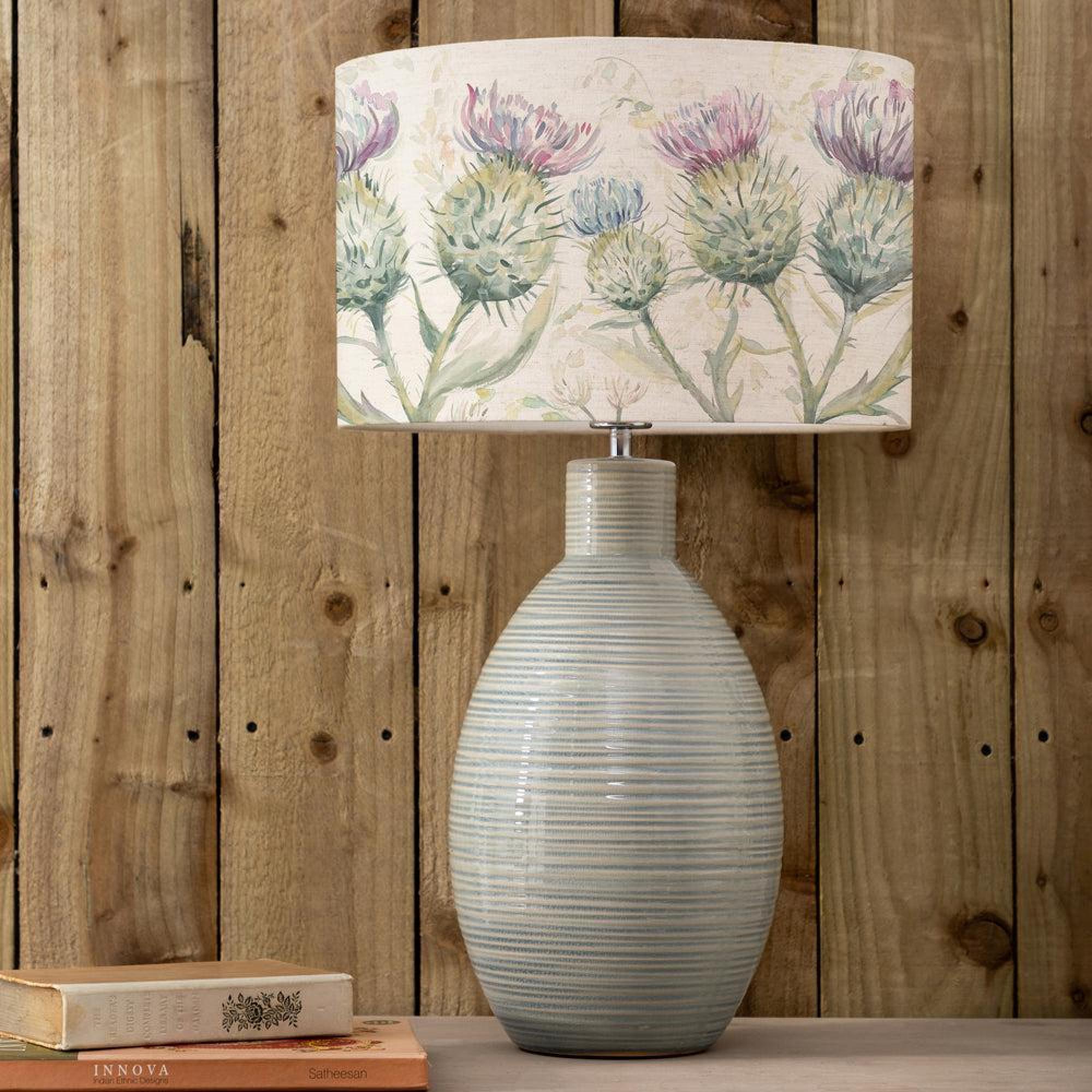 Product photograph of Voyage Maison Thistle Glen Eva Epona Duck And Linen Complete Table Lamp from Choice Furniture Superstore.