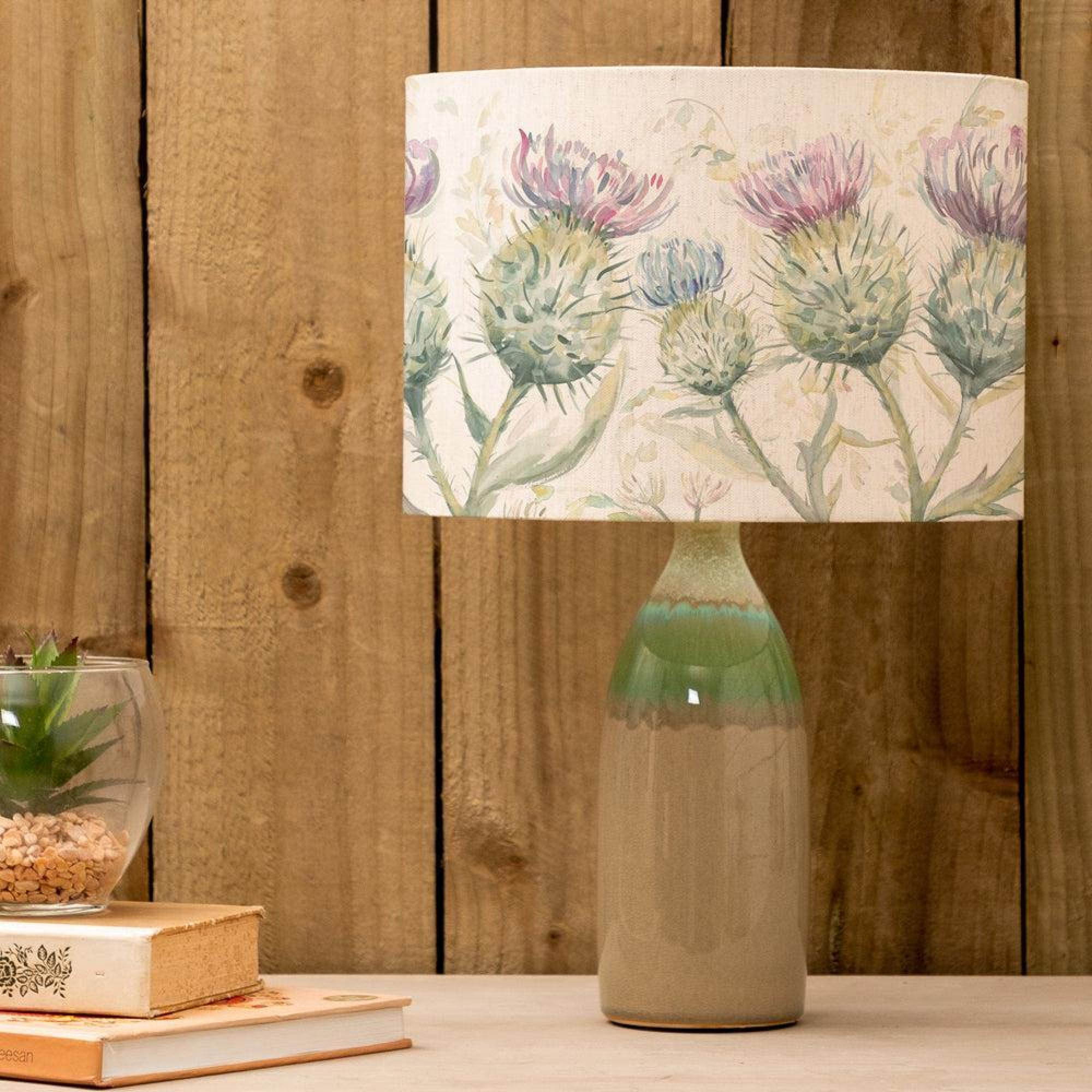 Product photograph of Voyage Maison Thistle Glen Eva Narvi Jade And Linen Complete Table Lamp from Choice Furniture Superstore.