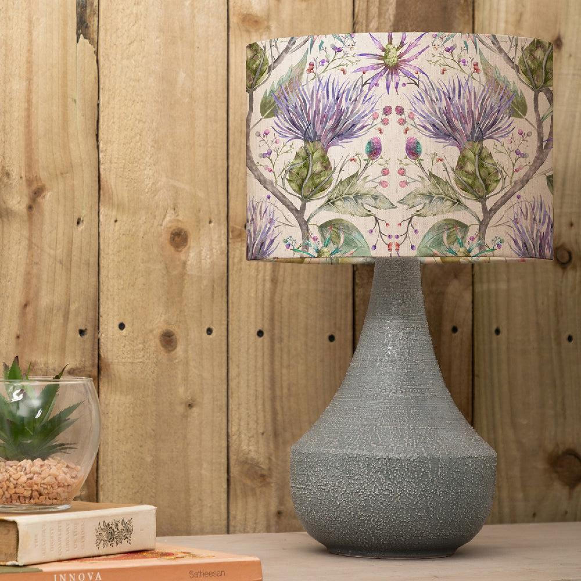 Product photograph of Voyage Maison Varys Eva Agri Grey And Violet Complete Table Lamp from Choice Furniture Superstore.