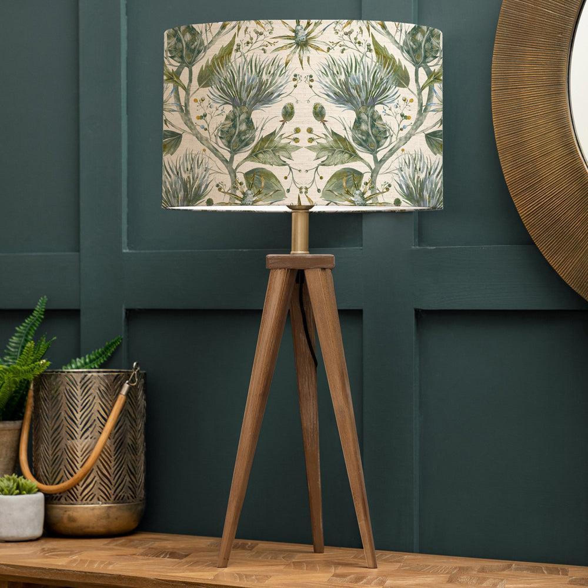 Product photograph of Voyage Maison Varys Eva Aratus Nut And Lichen Linen Complete Table Lamp from Choice Furniture Superstore.