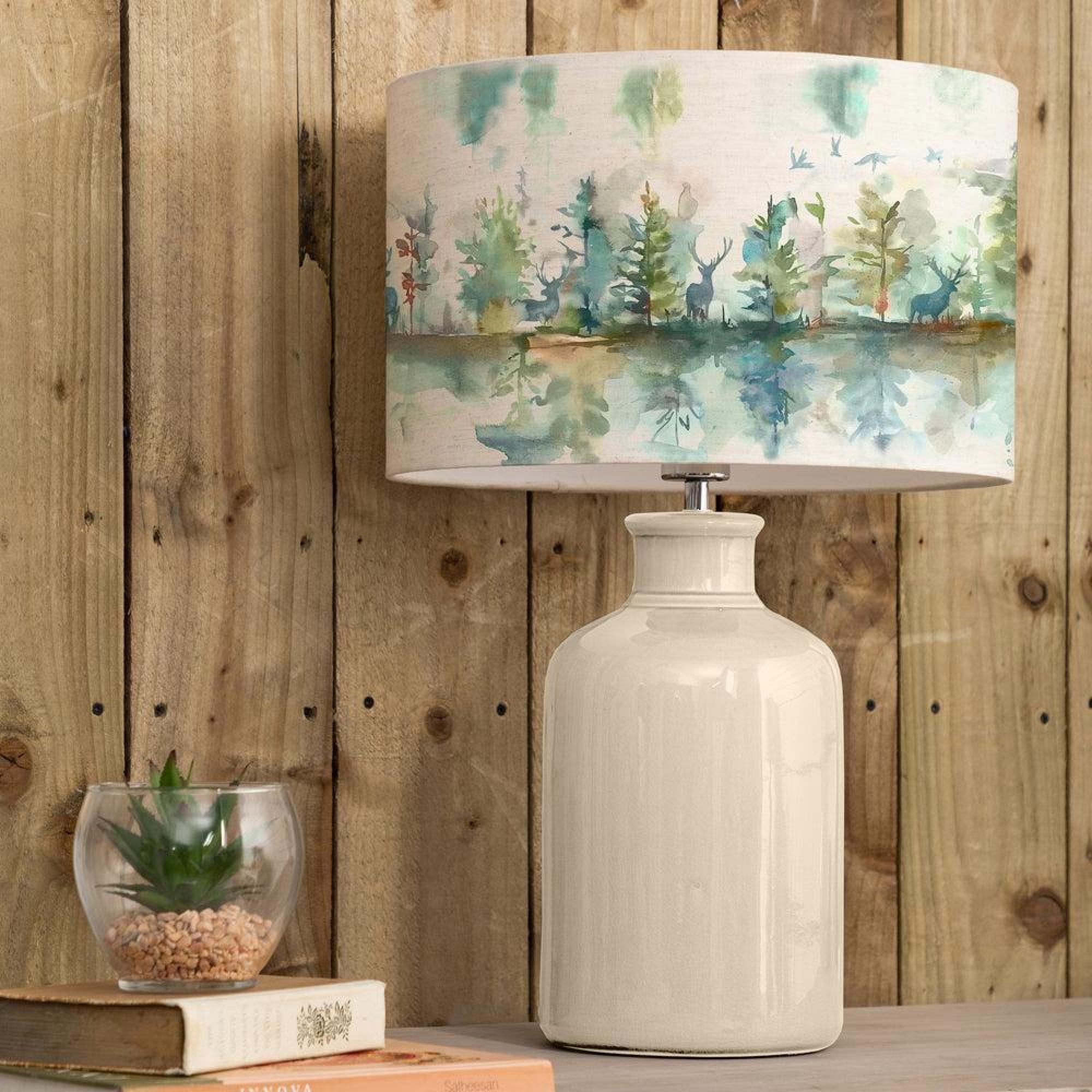 Product photograph of Voyage Maison Wilderness Eva Elspeth Cream And Topaz Complete Table Lamp from Choice Furniture Superstore.
