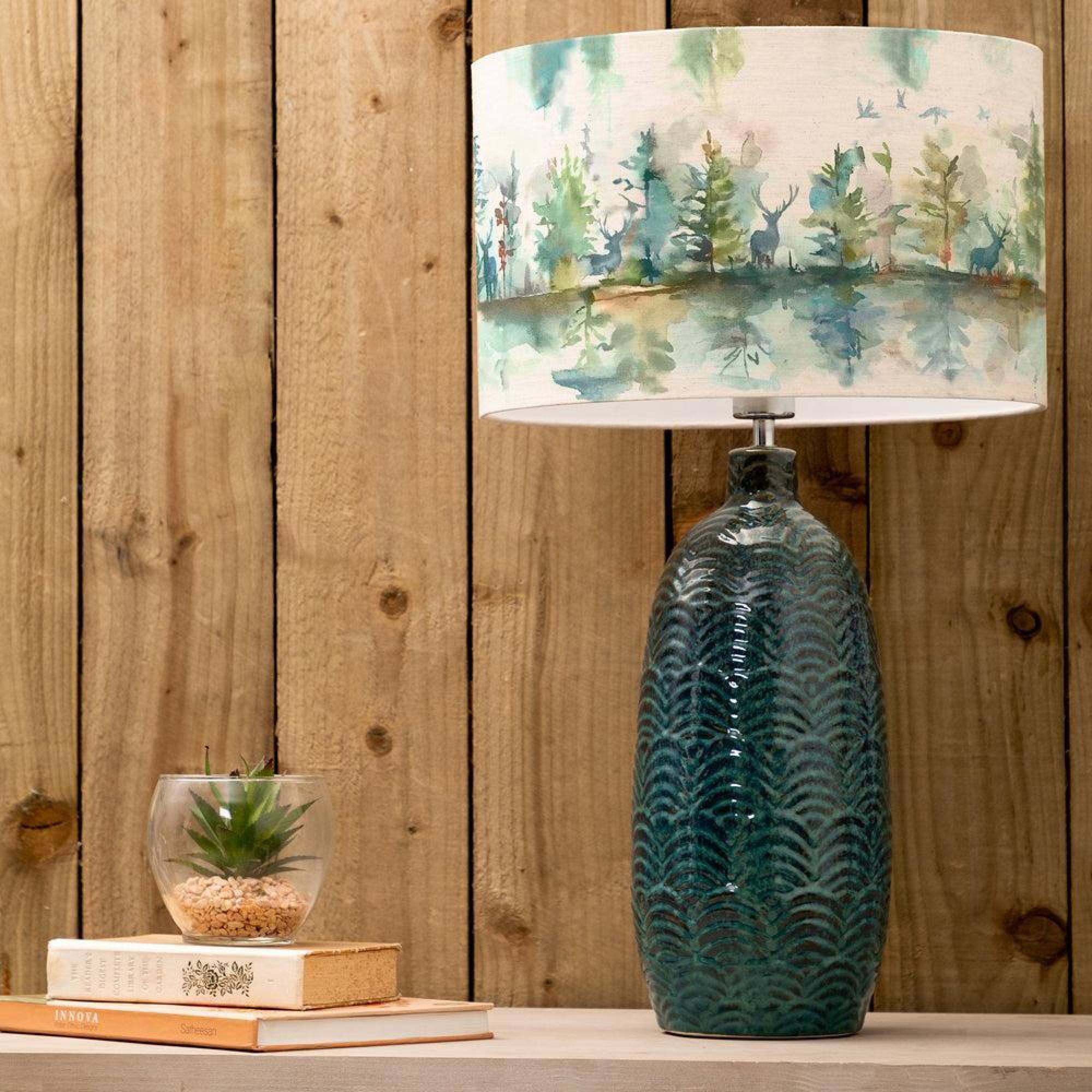 Product photograph of Voyage Maison Wilderness Eva Jadis Aqua And Topaz Complete Table Lamp from Choice Furniture Superstore.