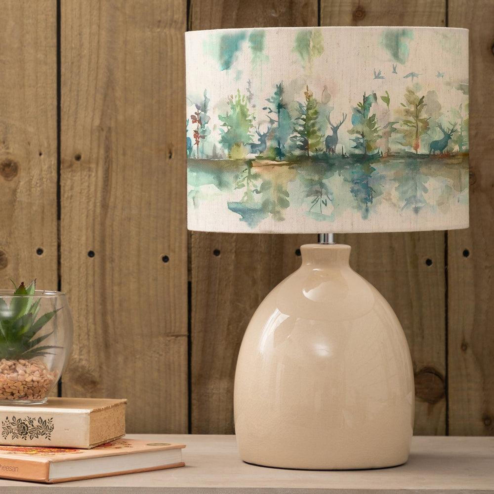 Product photograph of Voyage Maison Wilderness Eva Leura Cream And Topaz Complete Table Lamp from Choice Furniture Superstore.