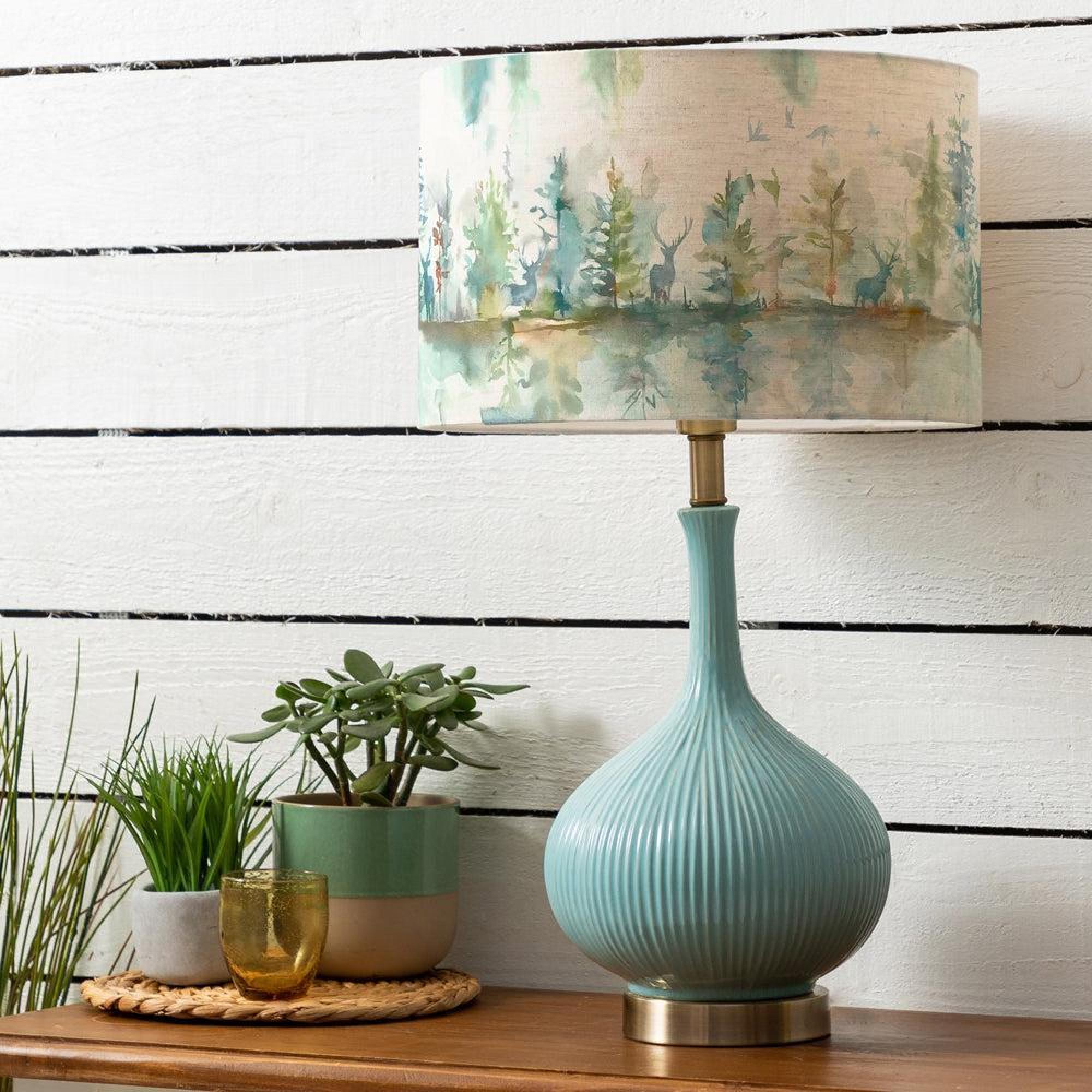 Product photograph of Voyage Maison Wilderness Eva Ursula Aqua And Topaz Complete Table Lamp from Choice Furniture Superstore.