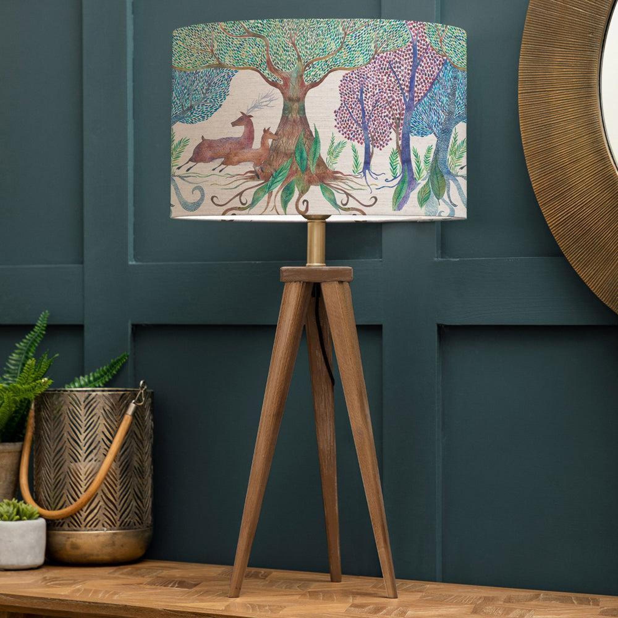 Product photograph of Voyage Maison Willow Woods Eva Aratus Nut And Linen Complete Table Lamp from Choice Furniture Superstore.