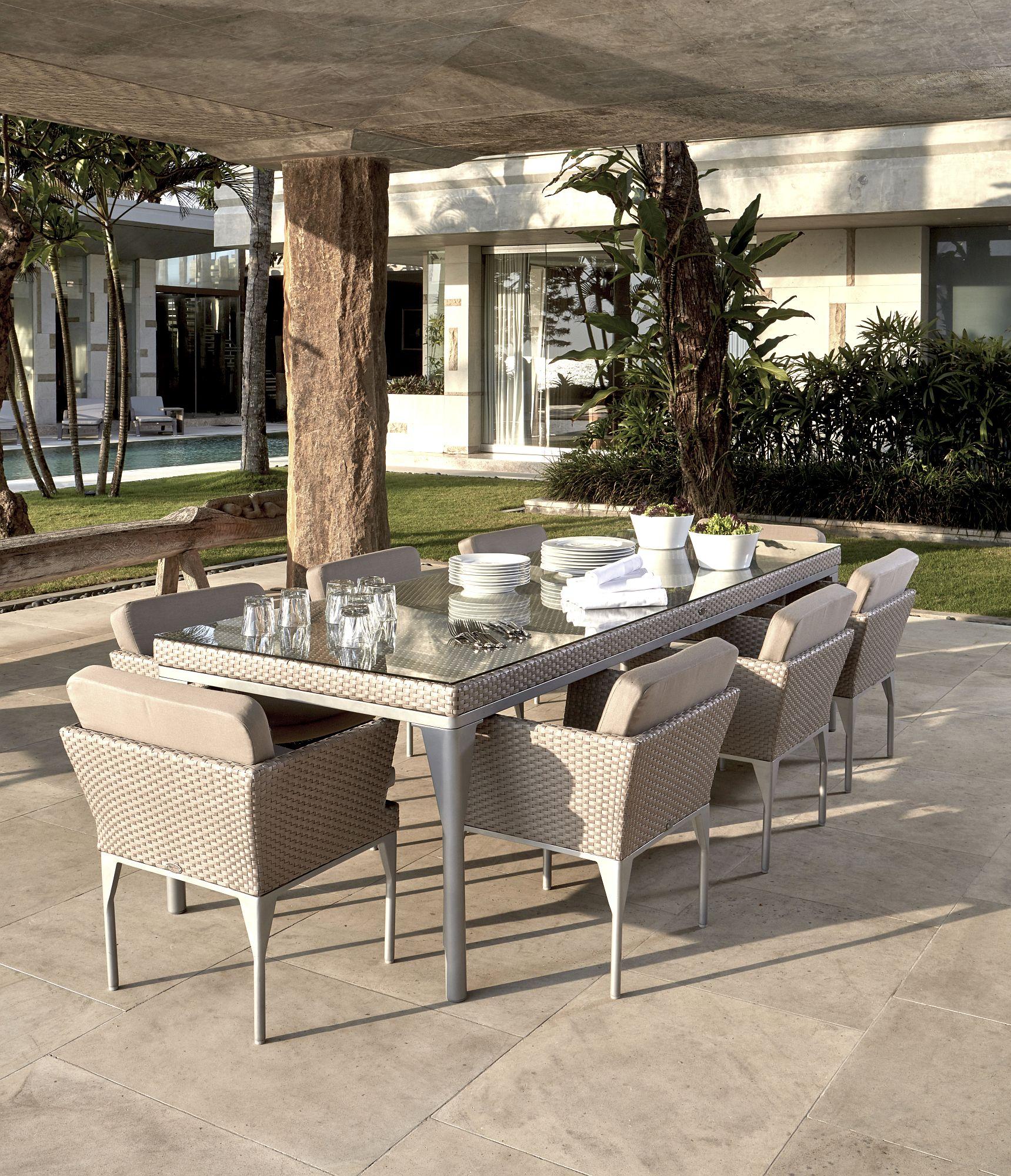 Product photograph of Skyline Brafta Grey Weave Outdoor Dining Armchair from Choice Furniture Superstore.