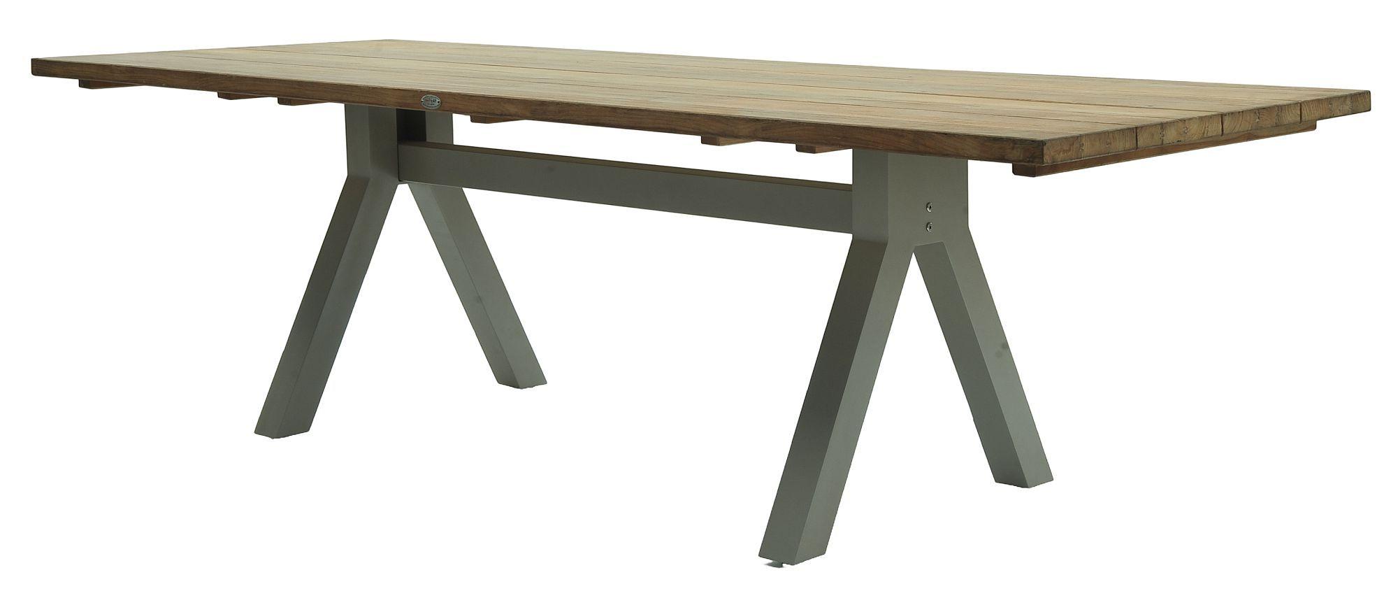 Product photograph of Skyline Alaska Grey And Teak Wood Outdoor 8 Seater Dining Table from Choice Furniture Superstore.