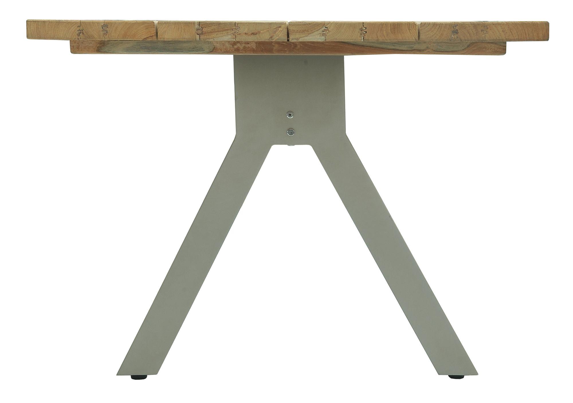 Product photograph of Skyline Alaska Grey And Teak Wood Outdoor 8 Seater Dining Table from Choice Furniture Superstore.