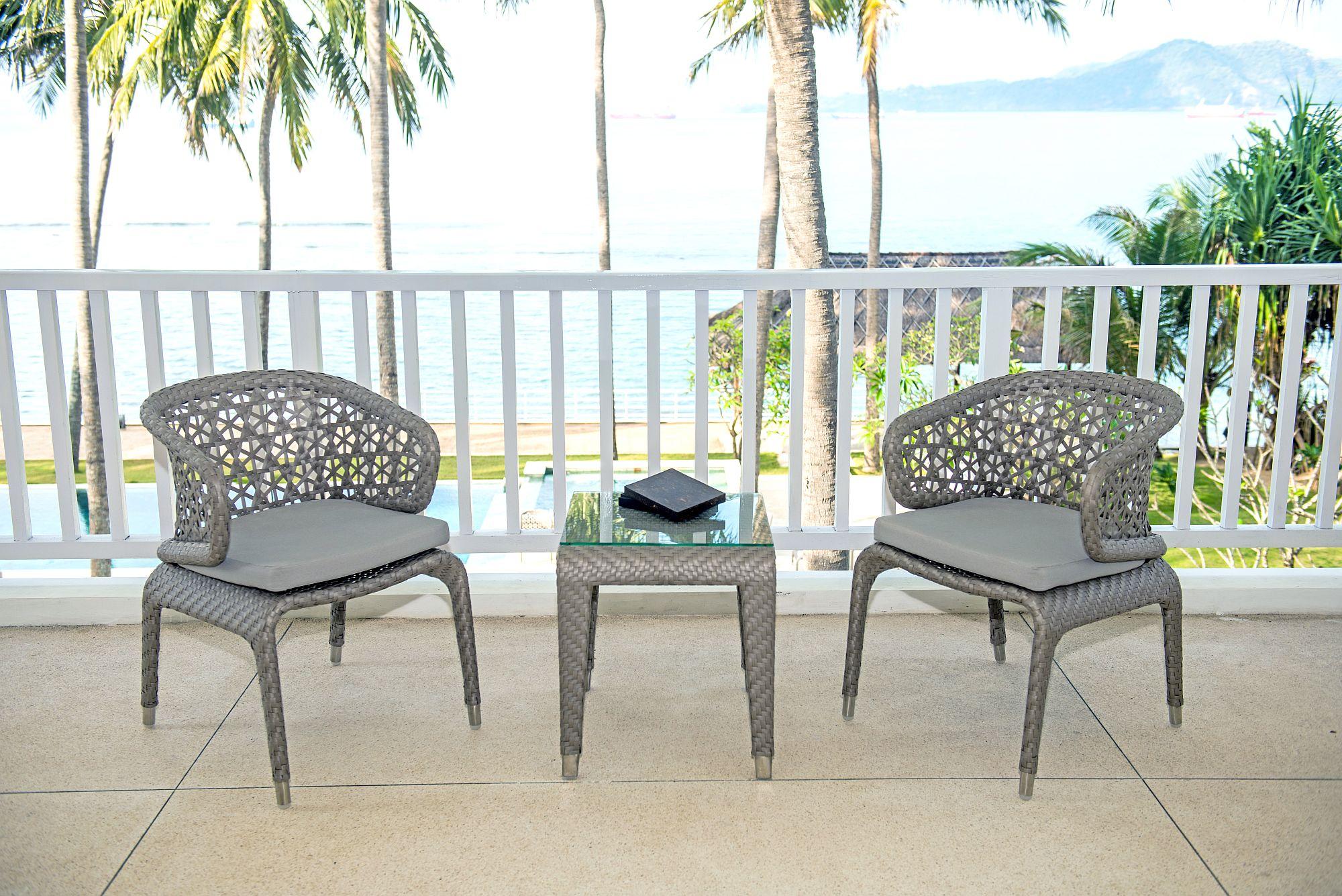 Product photograph of Skyline Journey Walnut Weave Outdoor Side Table from Choice Furniture Superstore.