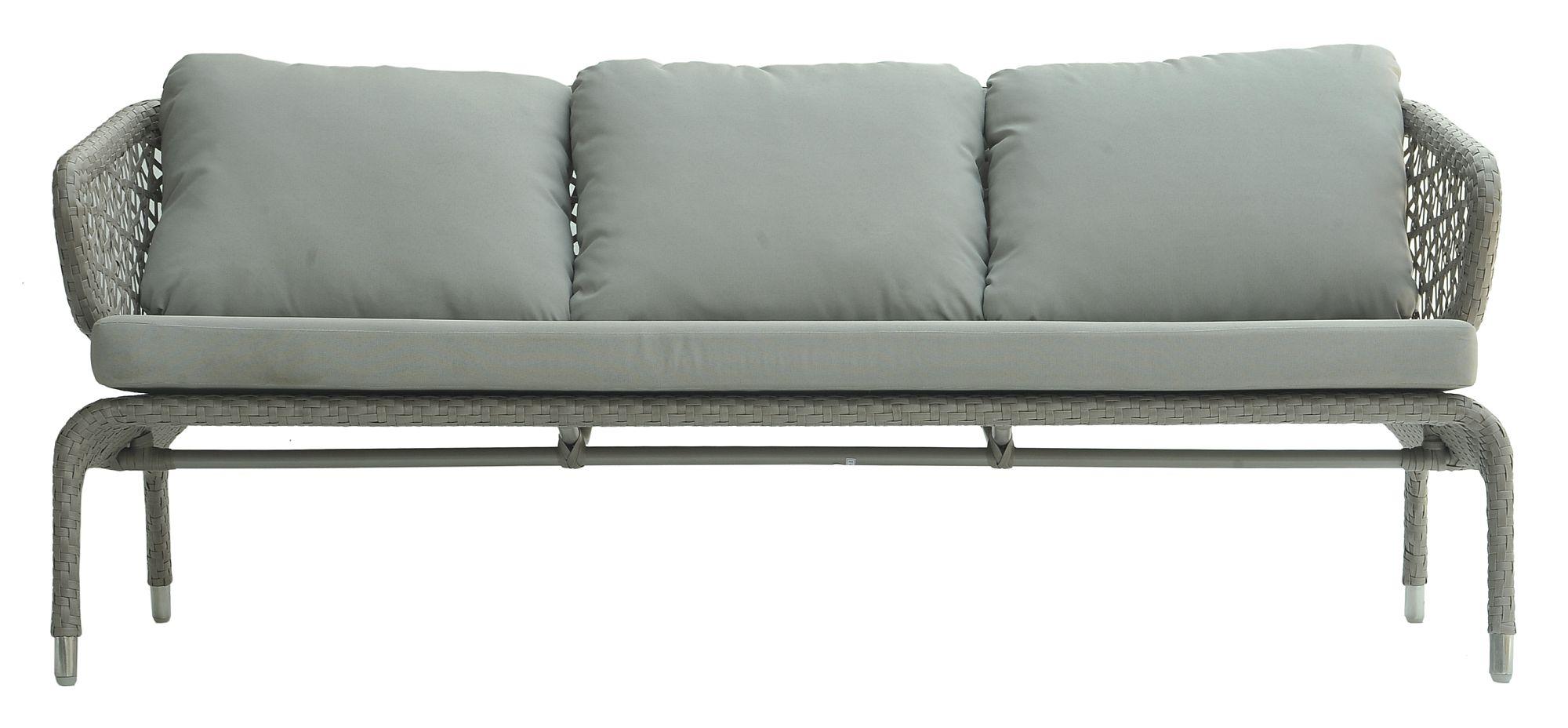 Product photograph of Skyline Journey Grey Weave Outdoor 3 Seater Sofa from Choice Furniture Superstore.