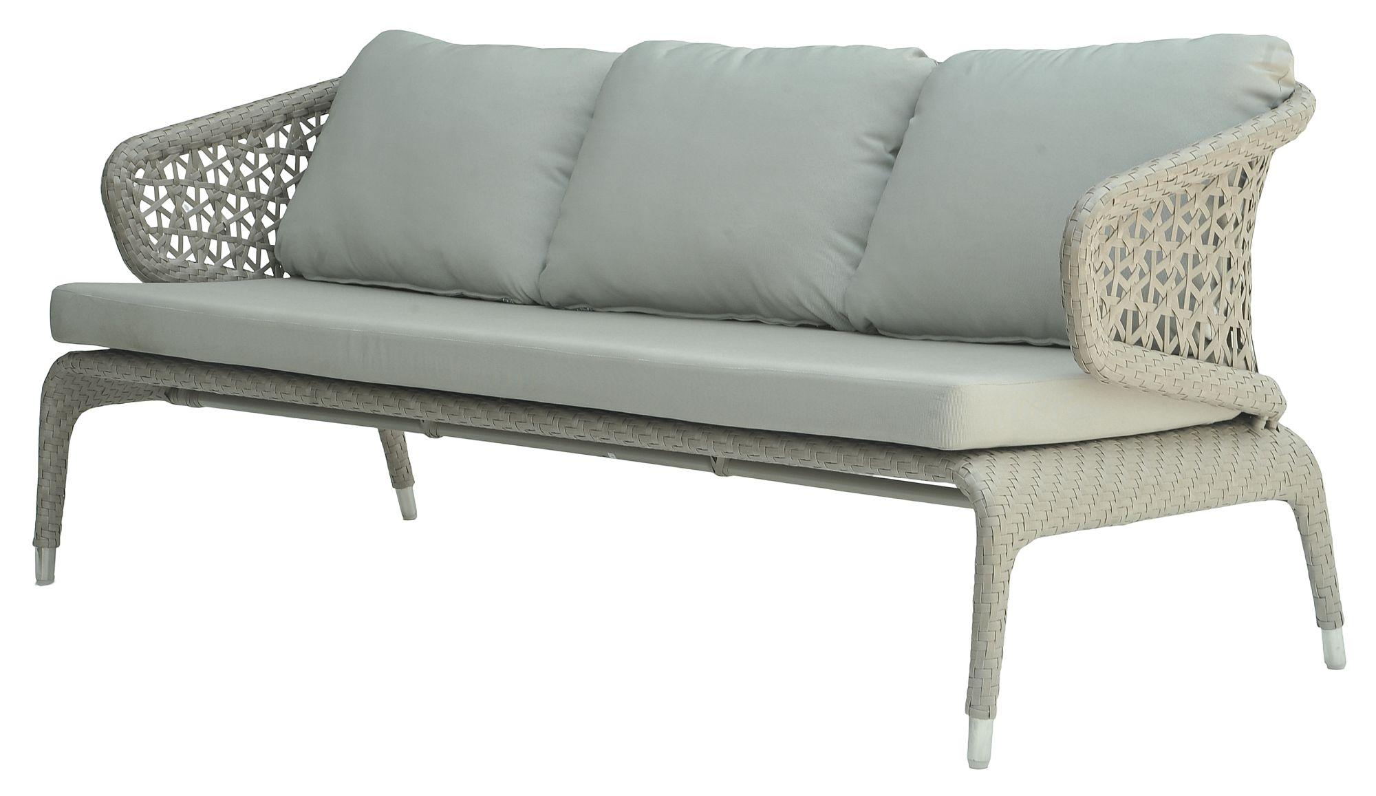 Product photograph of Skyline Journey Grey Weave Outdoor 3 Seater Sofa from Choice Furniture Superstore.