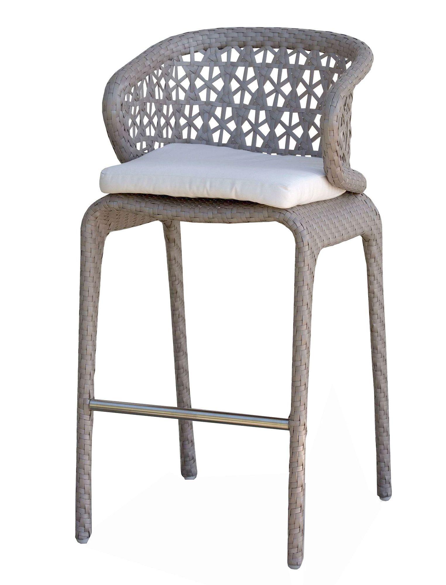 Product photograph of Skyline Journey Walnut Weave Outdoor Barstool from Choice Furniture Superstore.