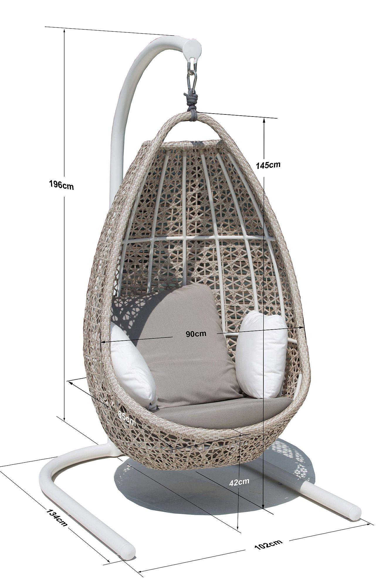 Product photograph of Skyline Journey Walnut Weave Outdoor Hanging Chair from Choice Furniture Superstore.